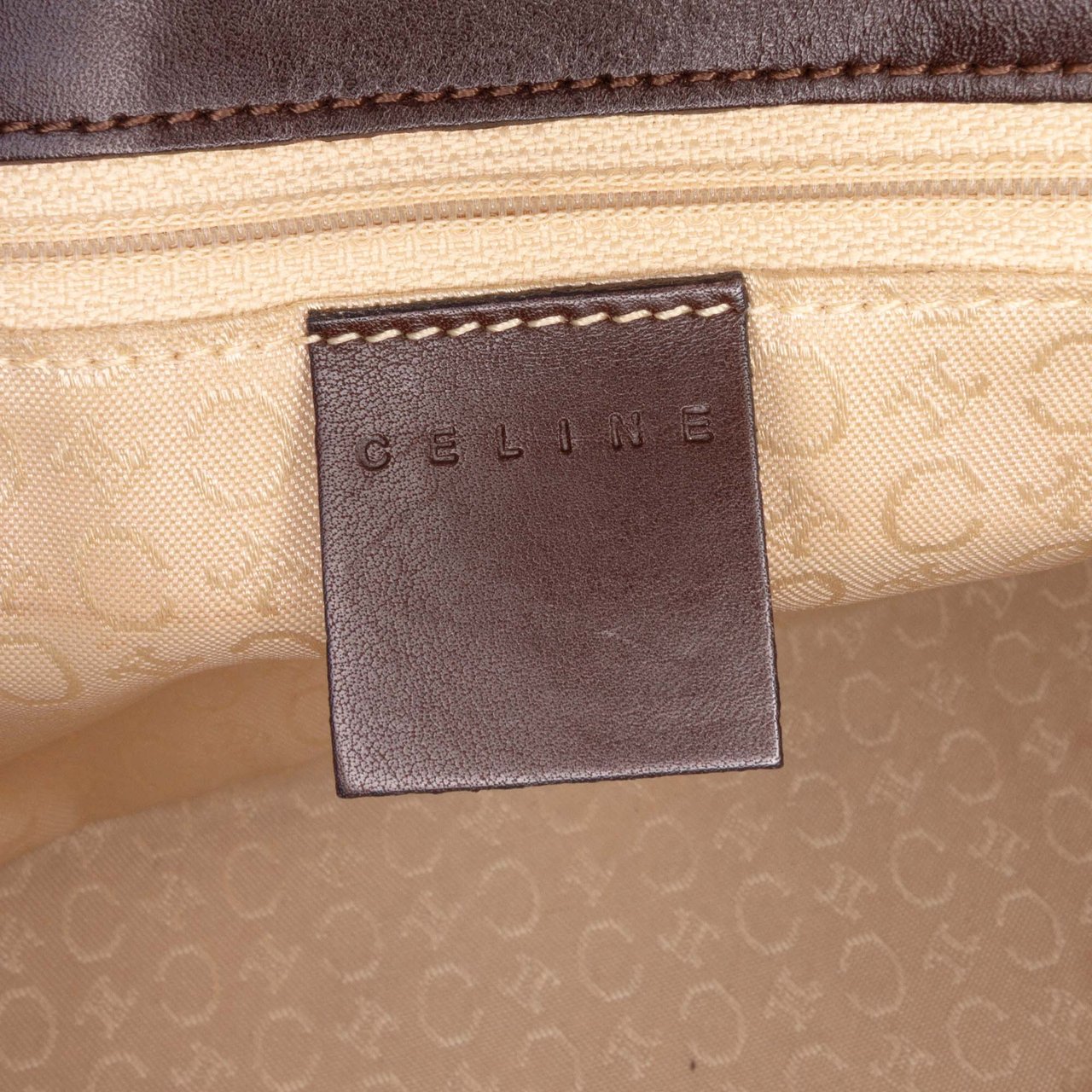 Celine C Macadam Canvas Shoulder Bag Bruin