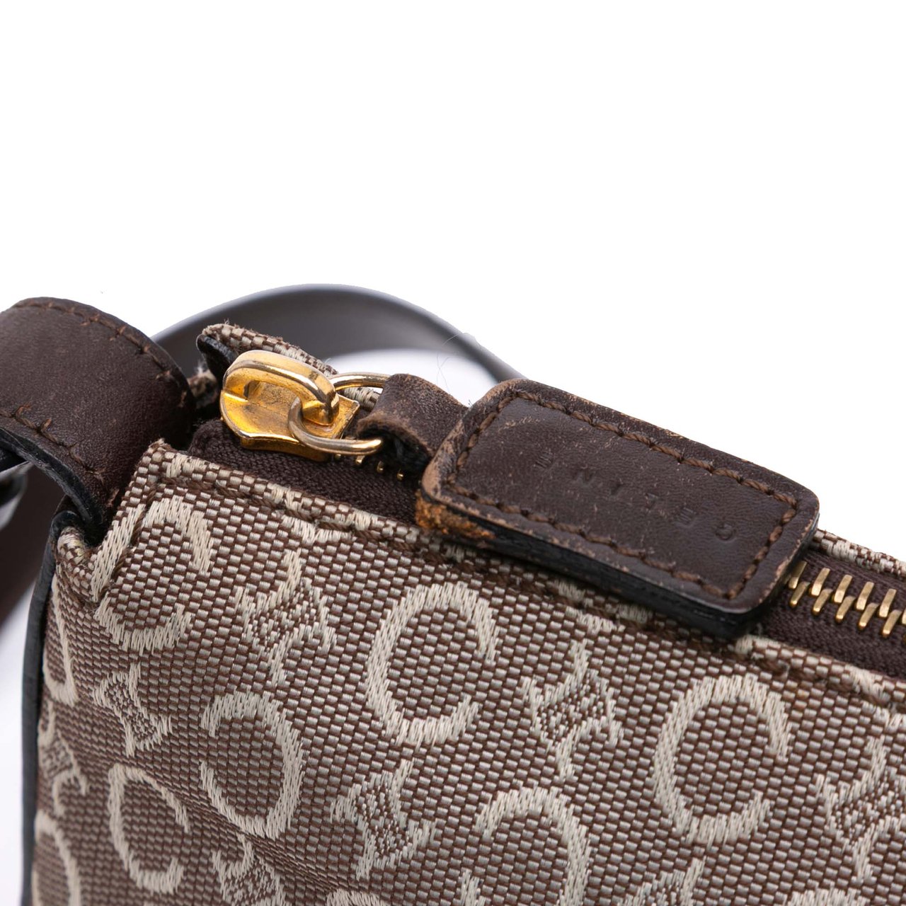 Celine C Macadam Canvas Shoulder Bag Bruin