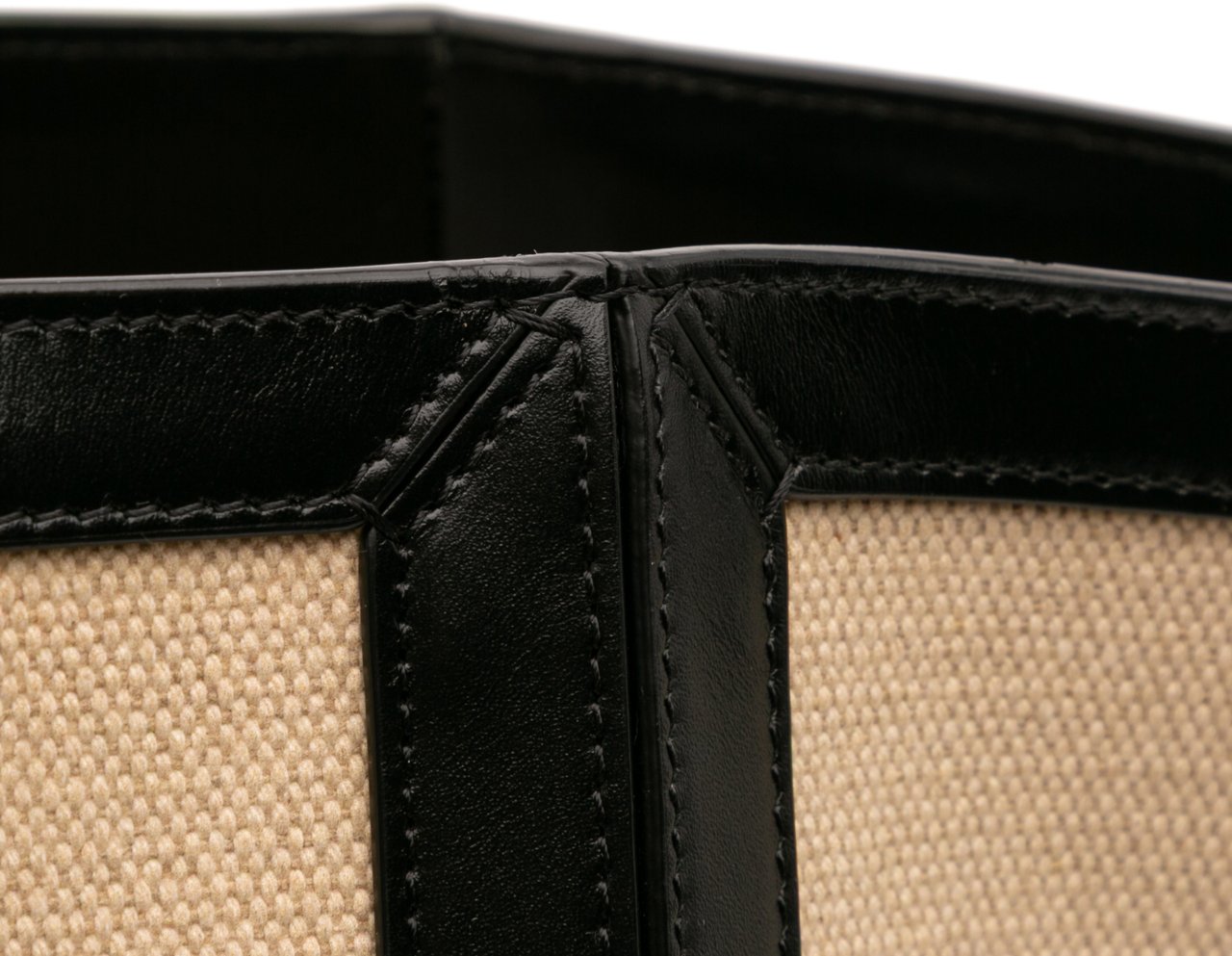 Celine Large Canvas Vertical Square Cabas Tote Bruin