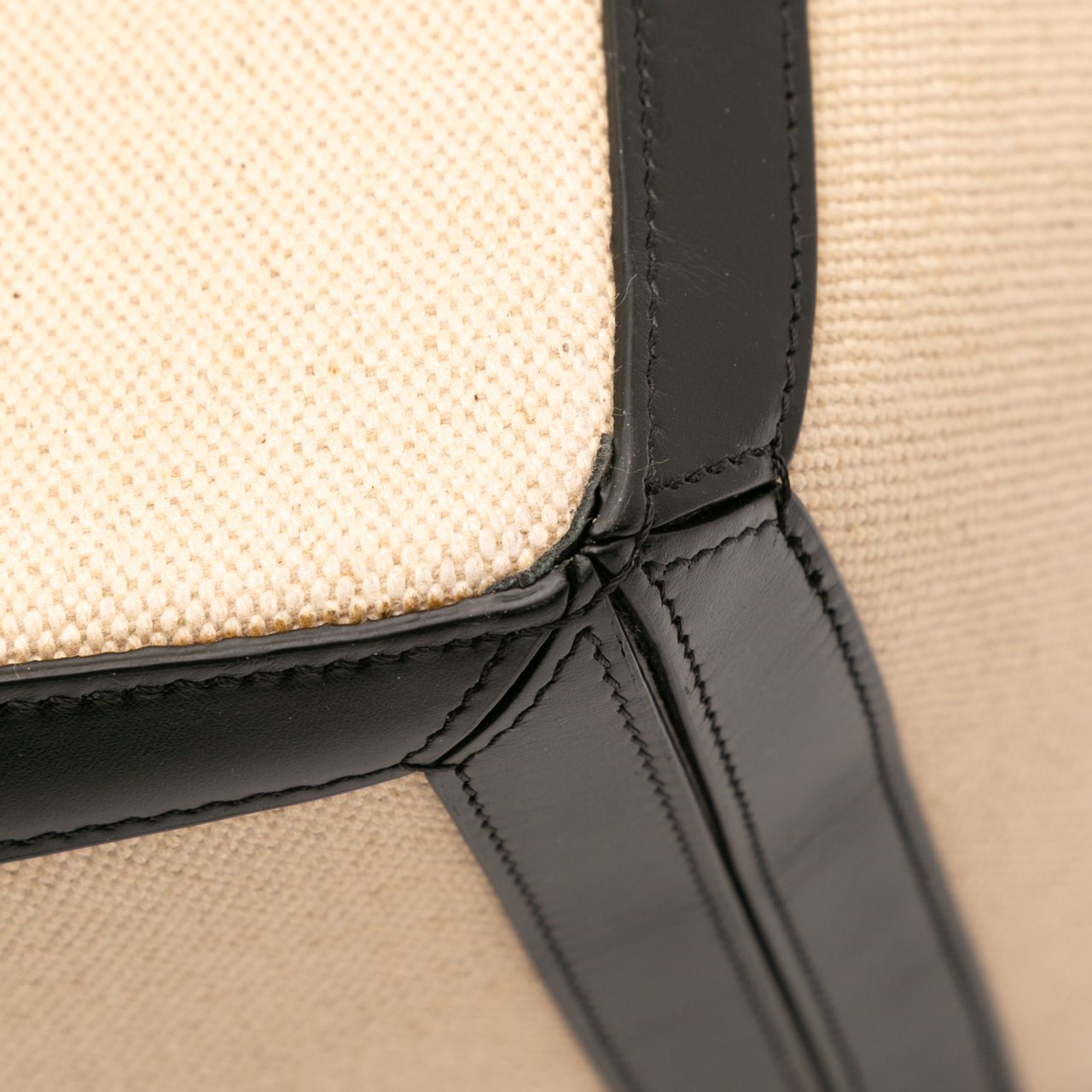 Celine Large Canvas Vertical Square Cabas Tote Bruin