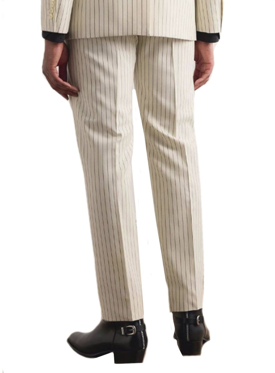 Celine Celine Wool Striped Pants Wit
