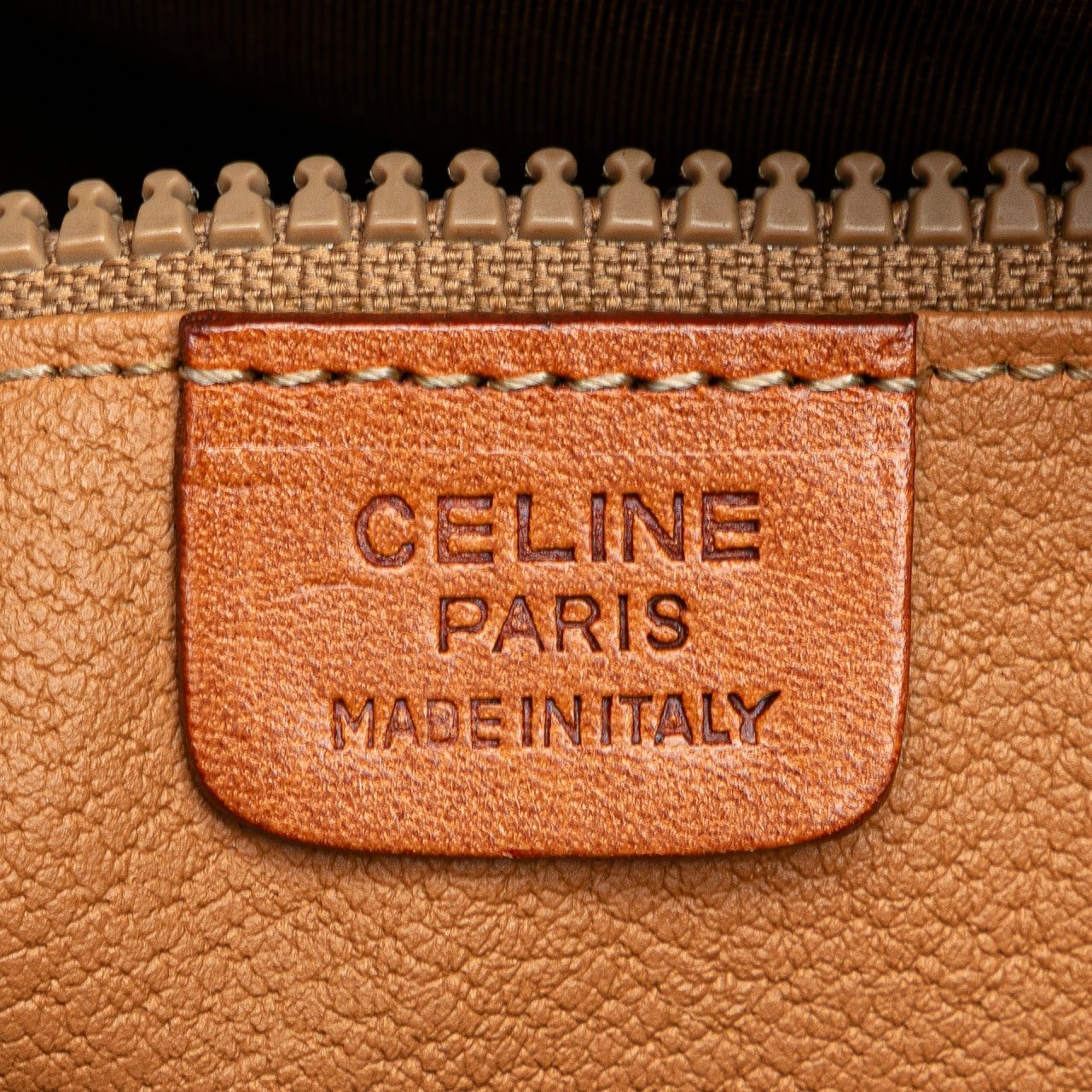 Celine Macadam Coated Canvas Tote Bruin