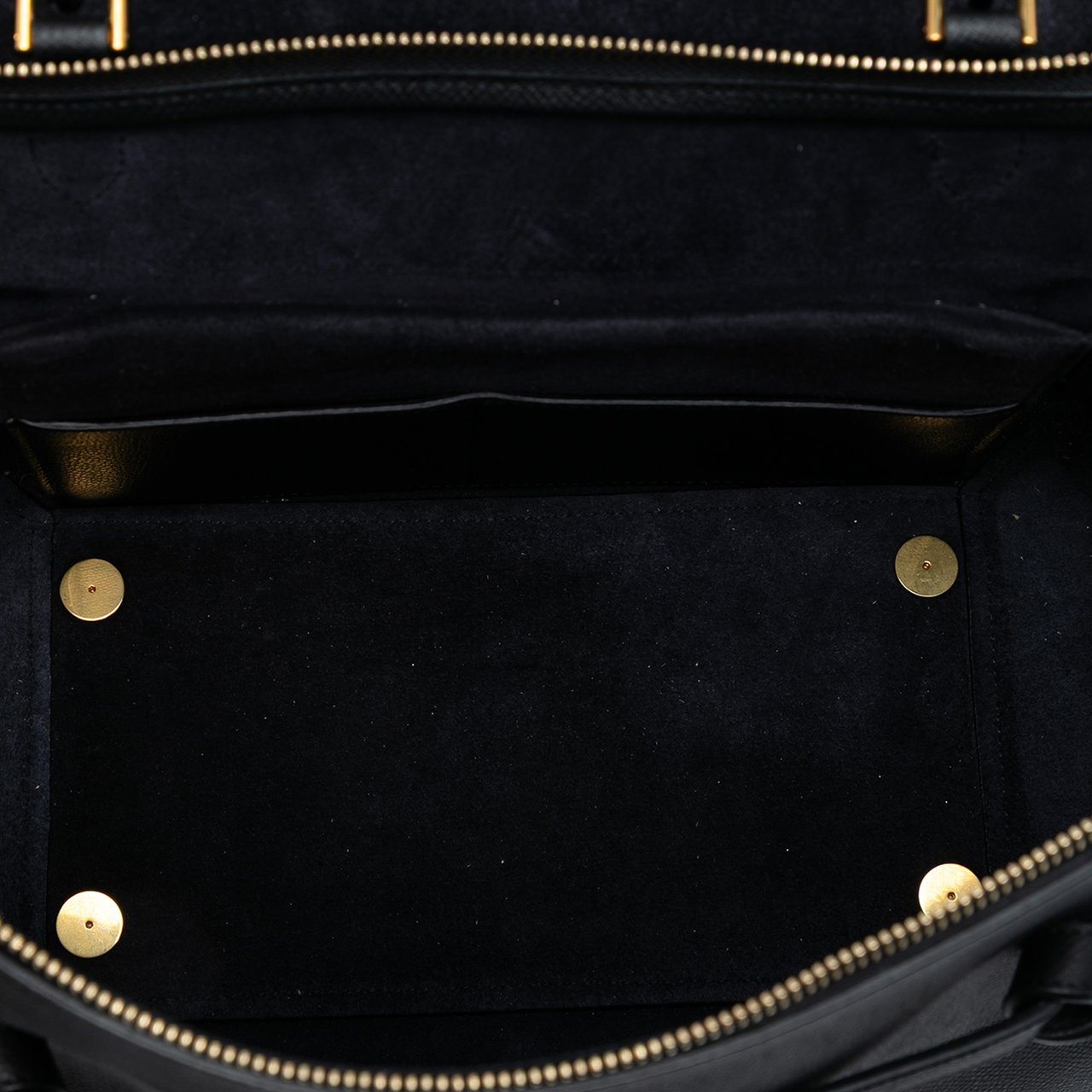 Celine Mini Grained Calfskin Belt Satchel Zwart