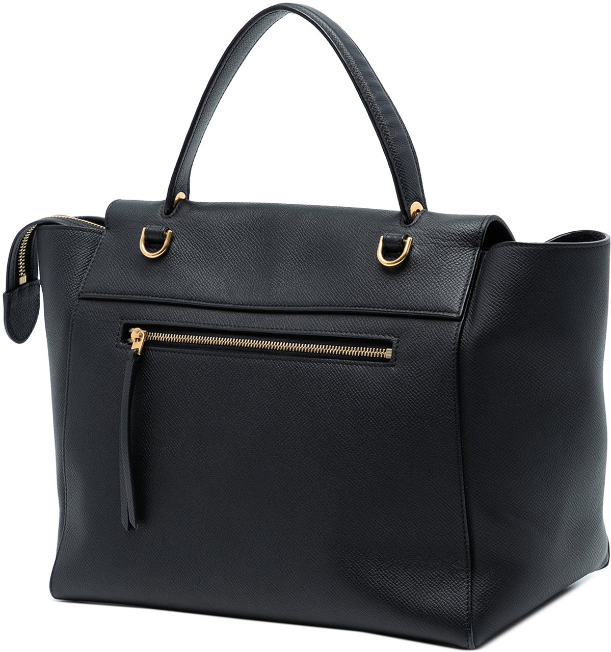 Celine Mini Grained Calfskin Belt Satchel Zwart
