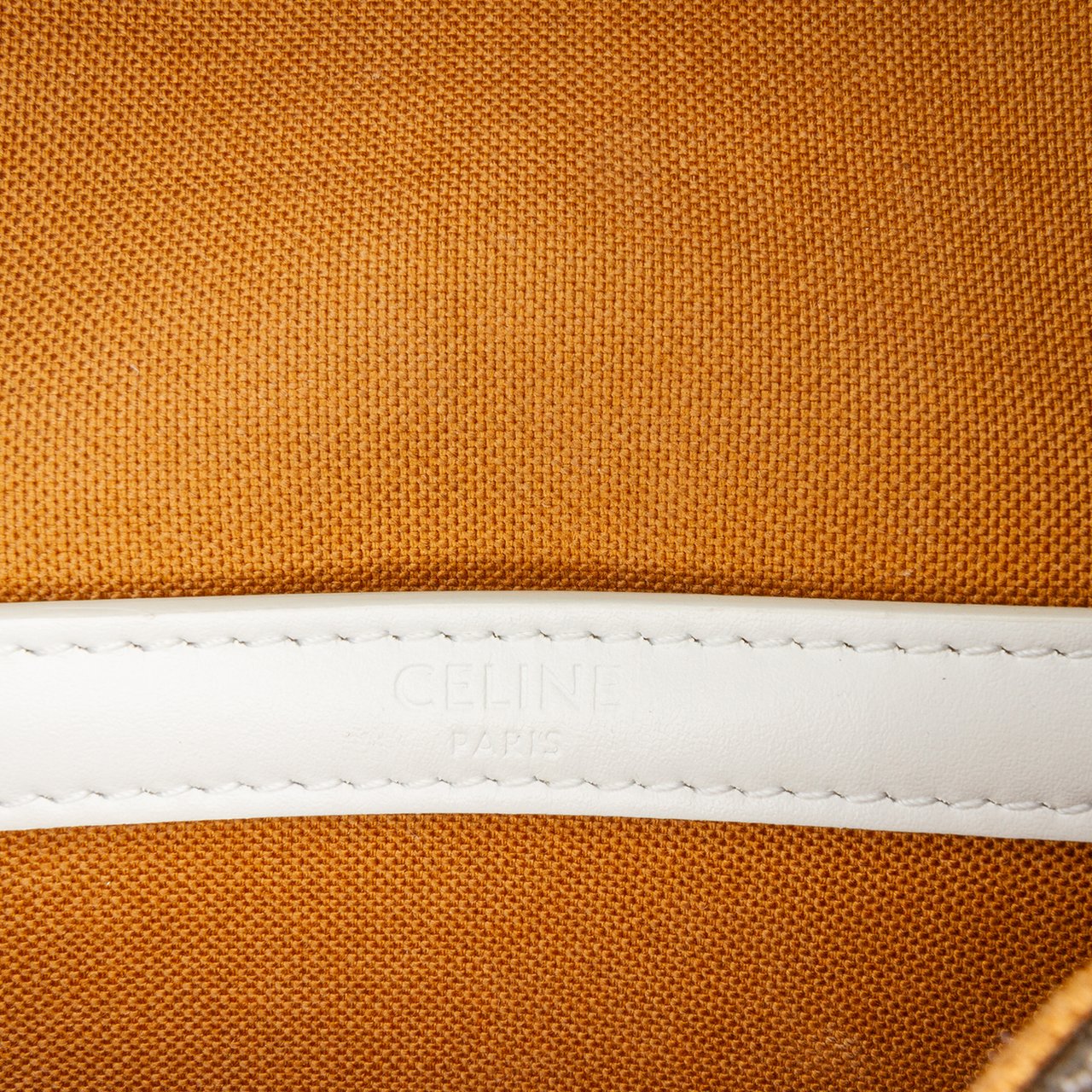 Celine Medium Triomphe Coated Canvas Folco Crossbody Bruin
