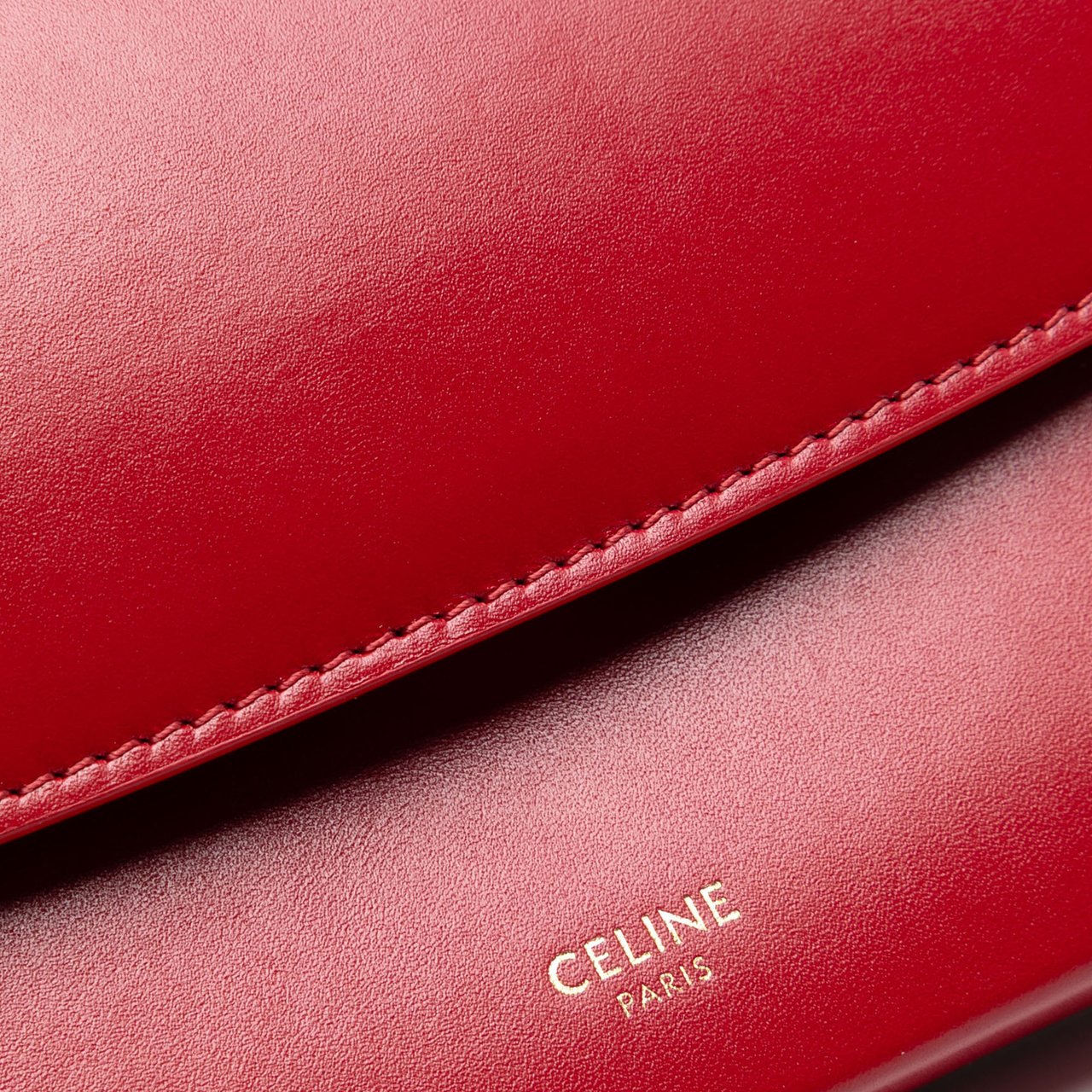 Celine Leather Evening Long Clutch Rood