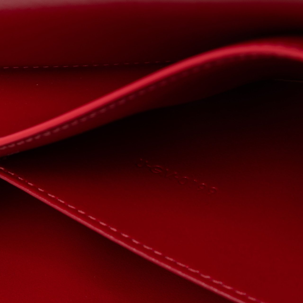 Celine Leather Evening Long Clutch Rood