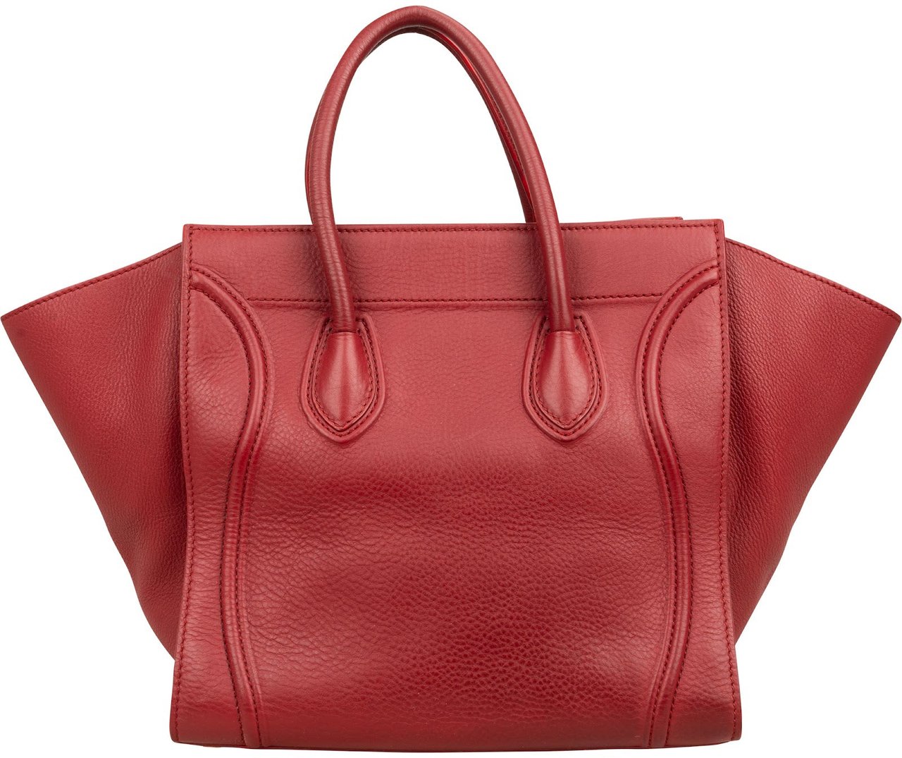 Celine Drummed Calfskin Phantom Handbag Rood