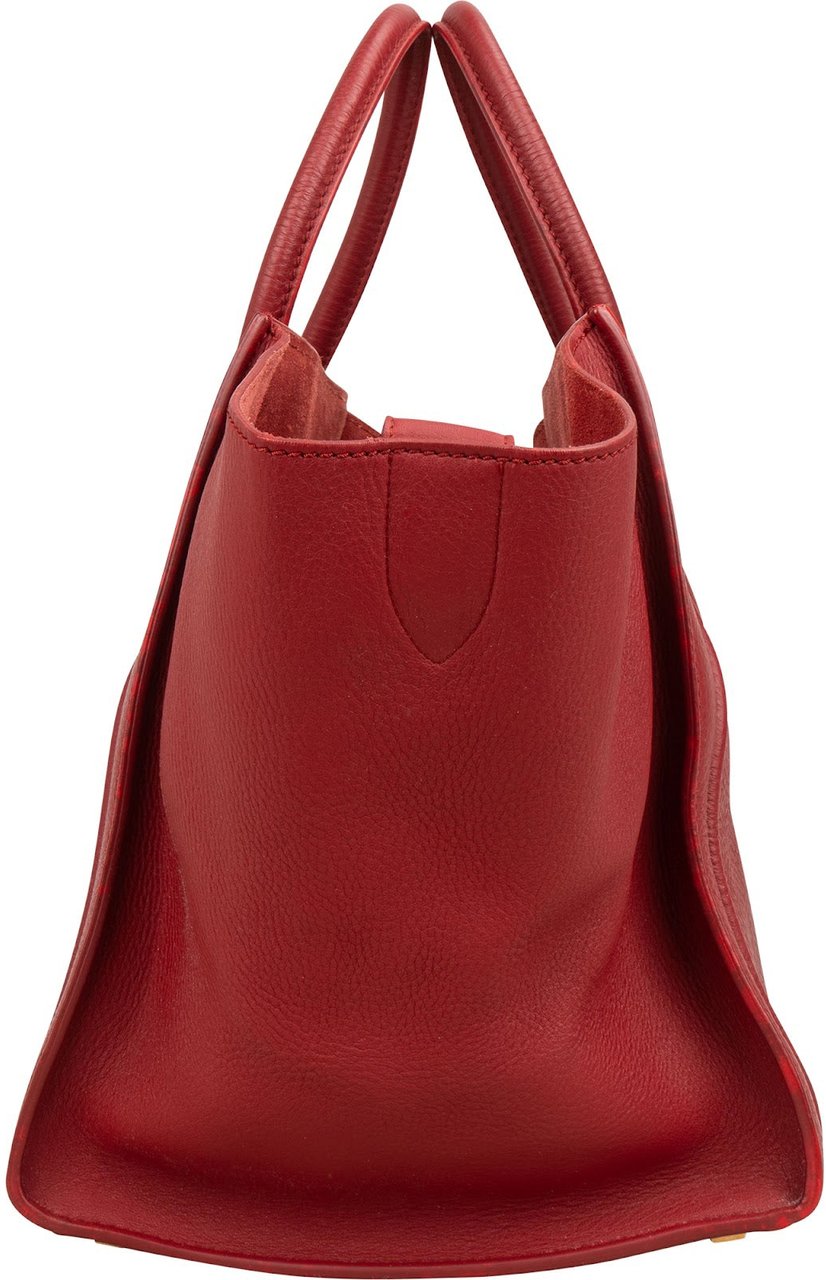 Celine Drummed Calfskin Phantom Handbag Rood