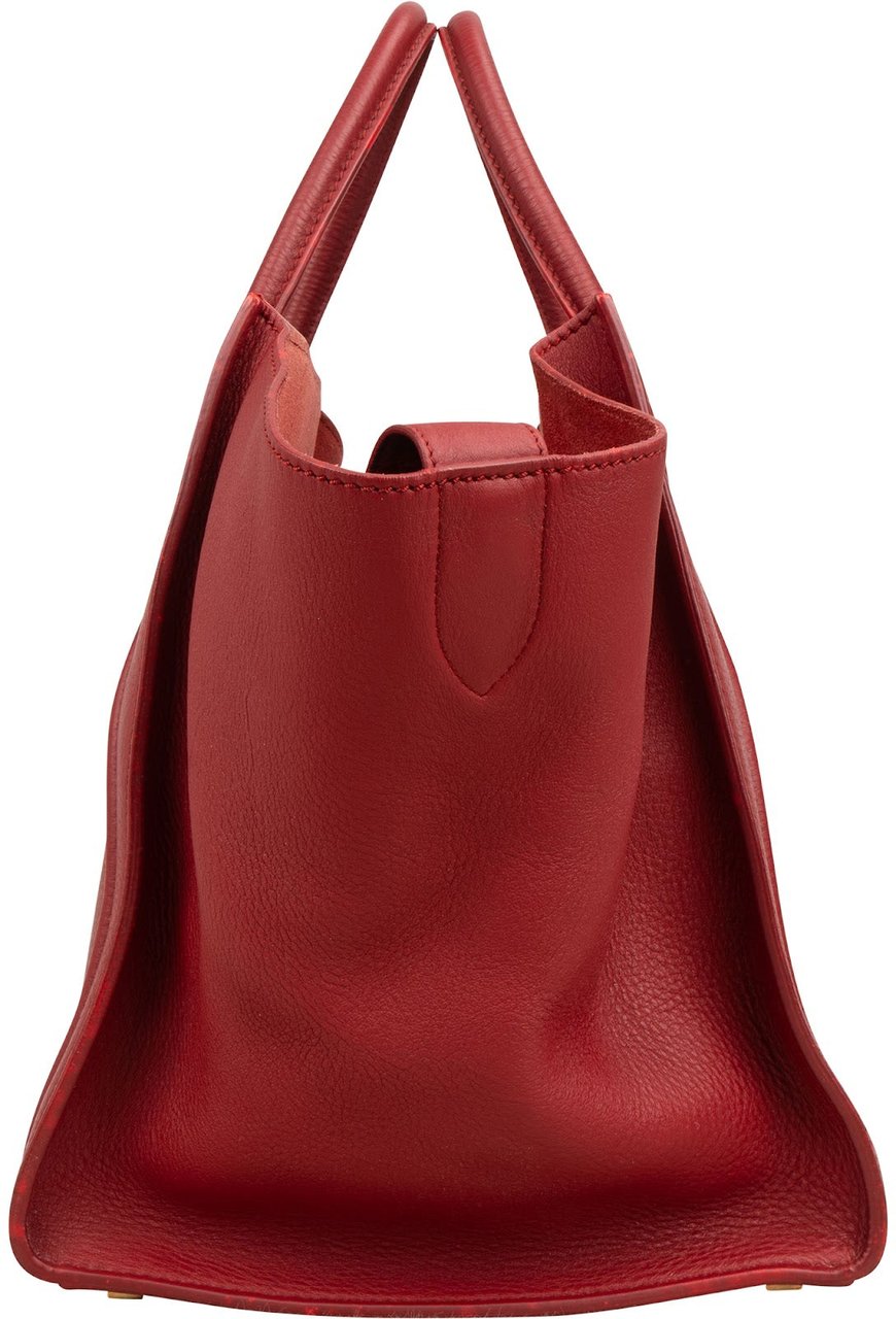 Celine Drummed Calfskin Phantom Handbag Rood