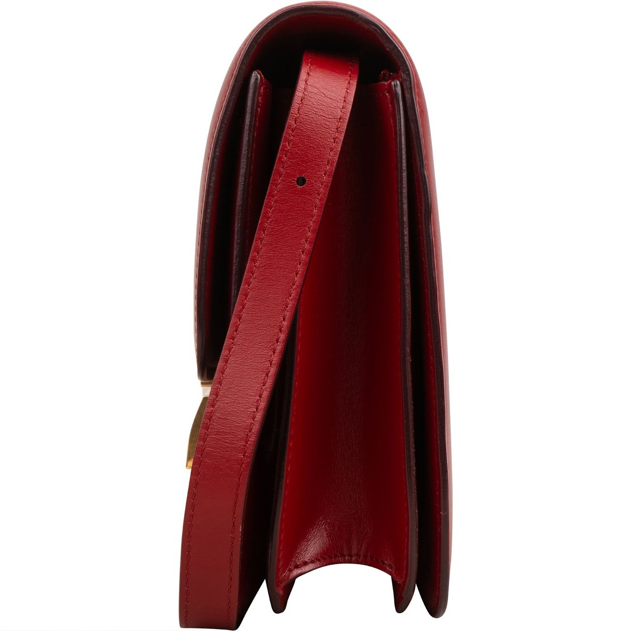Celine Classic Red Boxcalf Leather Medium Box Crossbody Bag Rood
