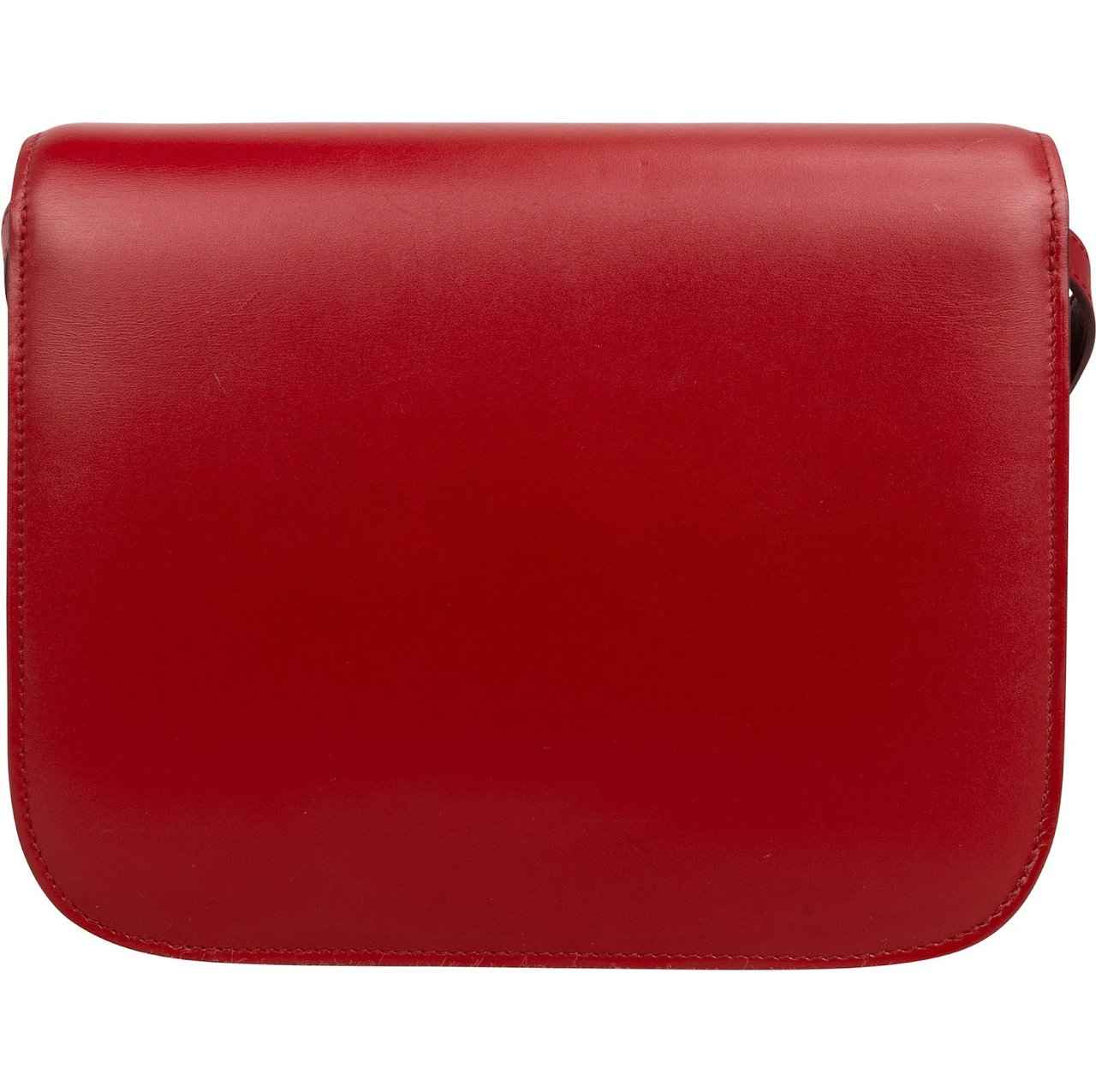 Celine Classic Red Boxcalf Leather Medium Box Crossbody Bag Rood