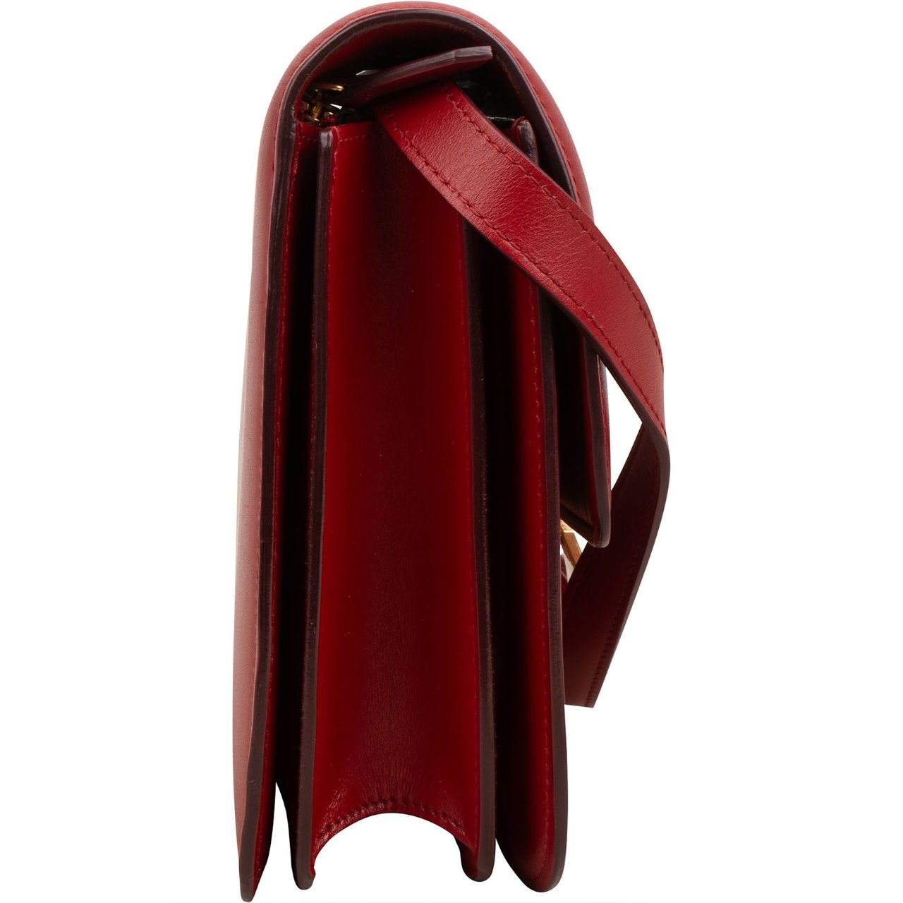 Celine Classic Red Boxcalf Leather Medium Box Crossbody Bag Rood
