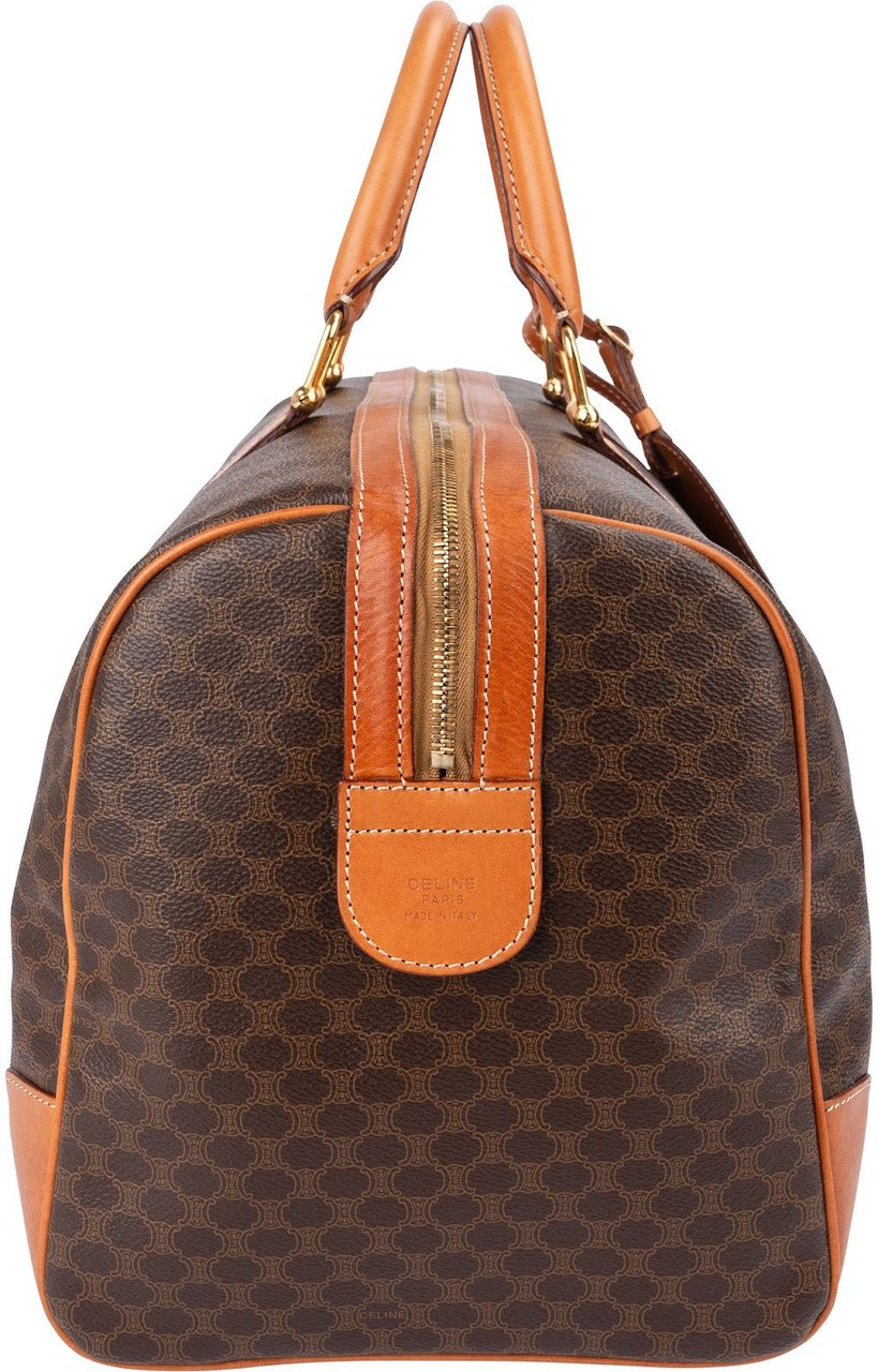 Celine Monogram Macadam Canvas Boston 45 Travel Bag Bruin
