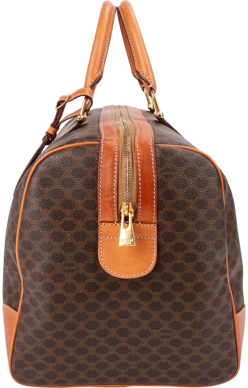 Celine Monogram Macadam Canvas Boston 45 Travel Bag Bruin