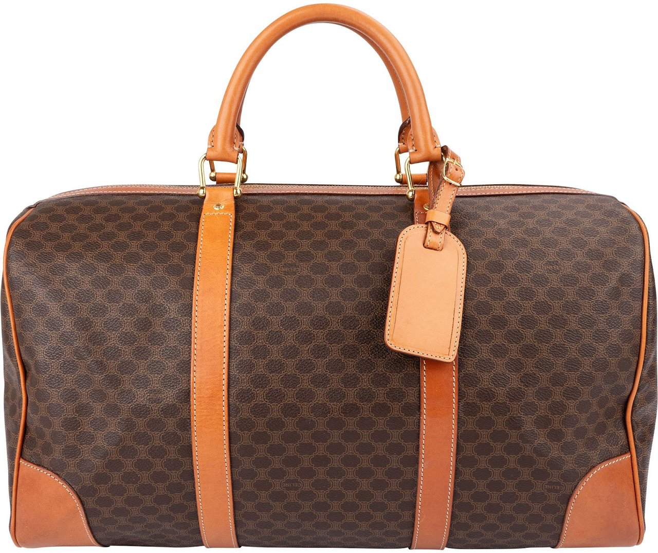 Celine Monogram Macadam Canvas Boston 45 Travel Bag Bruin