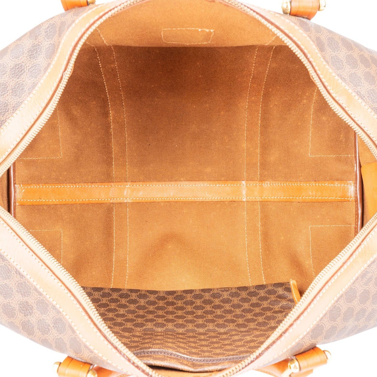 Celine Monogram Macadam Canvas Boston 40 Travel Bag Bruin