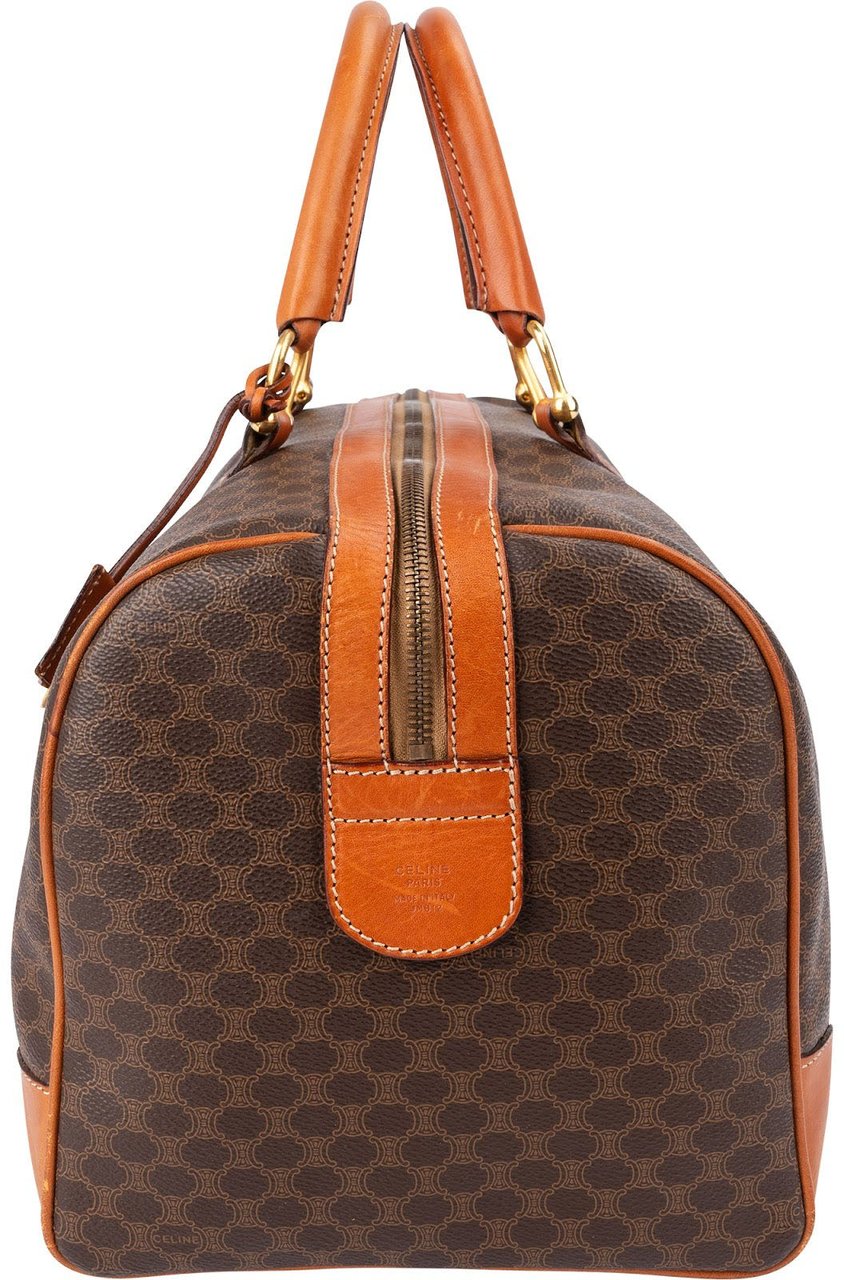 Celine Monogram Macadam Canvas Boston 40 Travel Bag Bruin