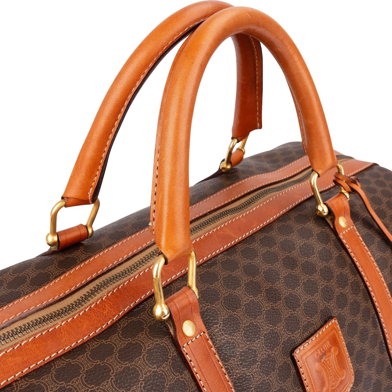 Celine Monogram Macadam Canvas Boston 40 Travel Bag Bruin