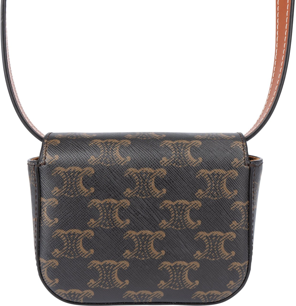 Celine Celine Macadam Monogram Mini Triomphe Crossbody Bag Bruin