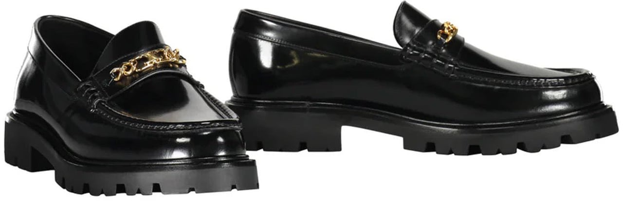 Celine Celine Leather Loafers Zwart