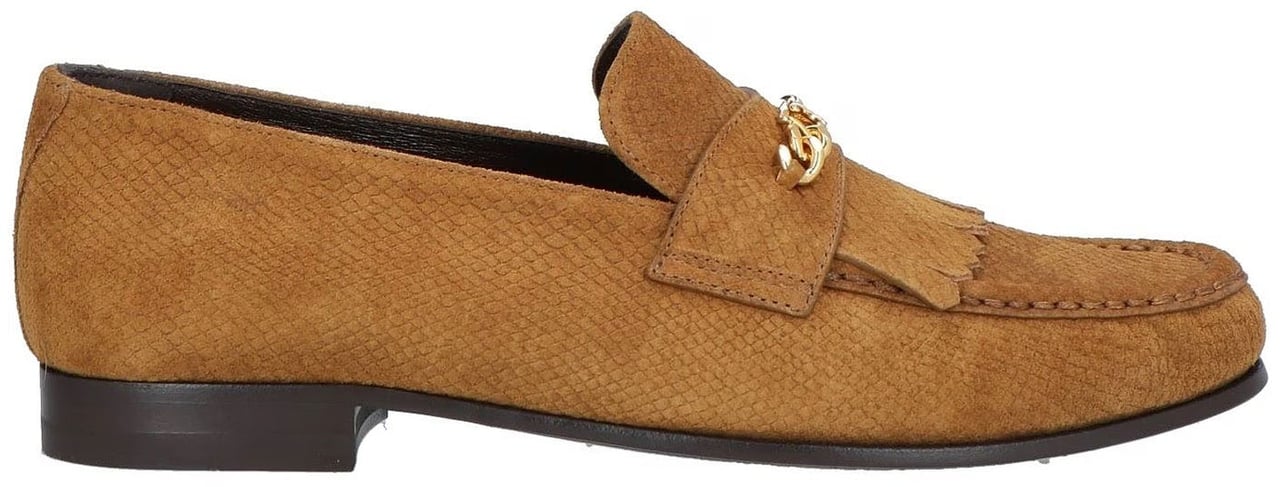 Celine Celine Triomphe Fringes Loafers Bruin