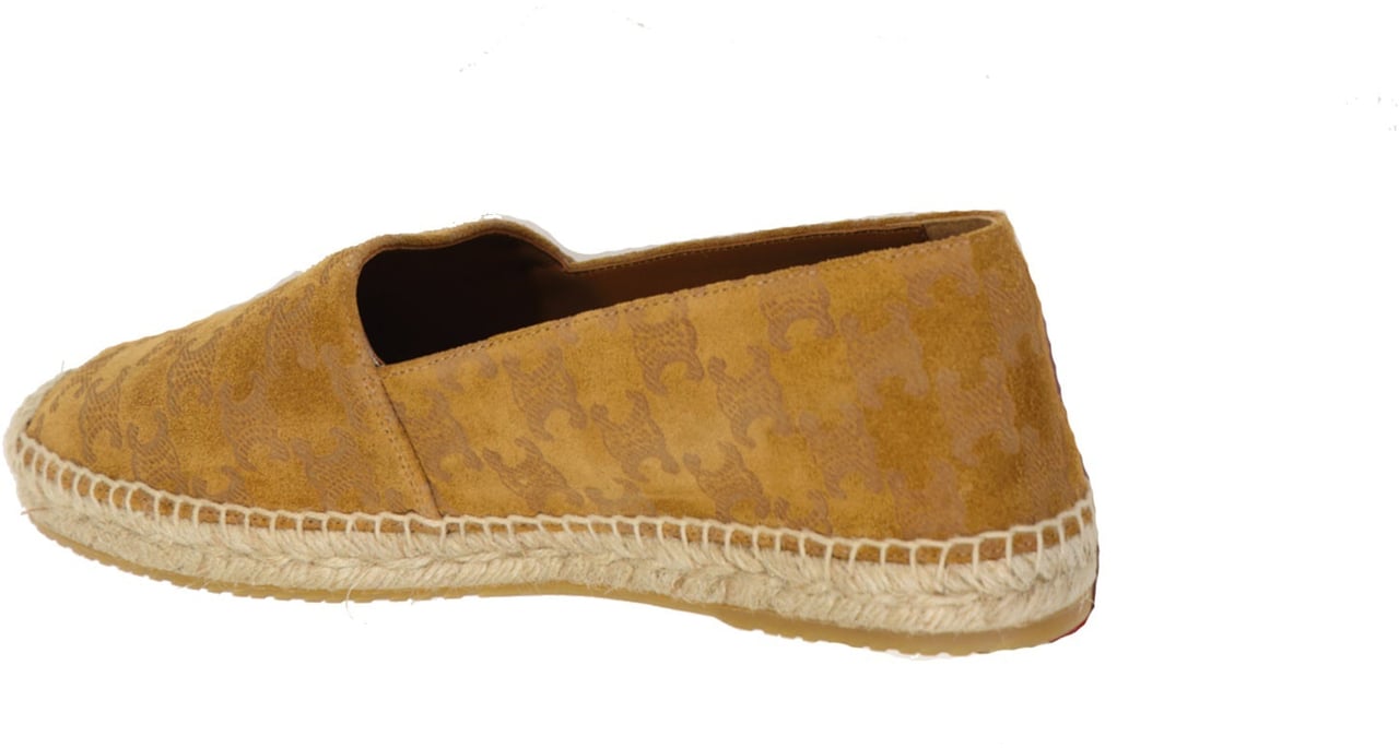 Celine Celine Taillat Triomphe Suede Espadrilles Bruin
