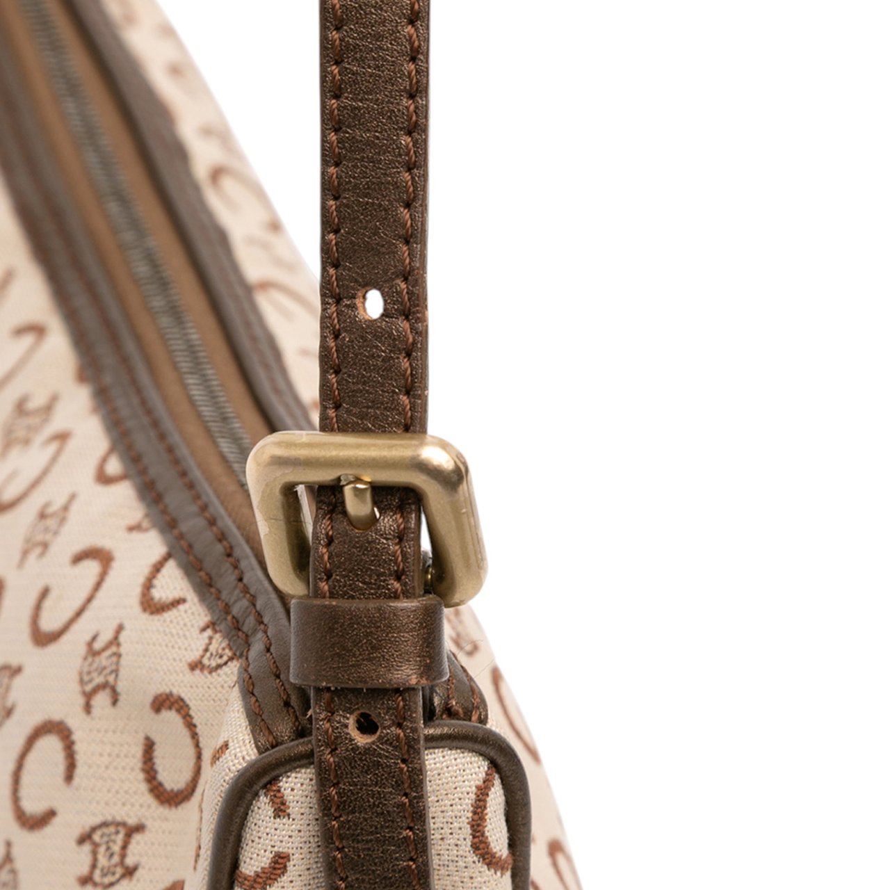 Celine C Macadam Canvas Shoulder Bag Bruin