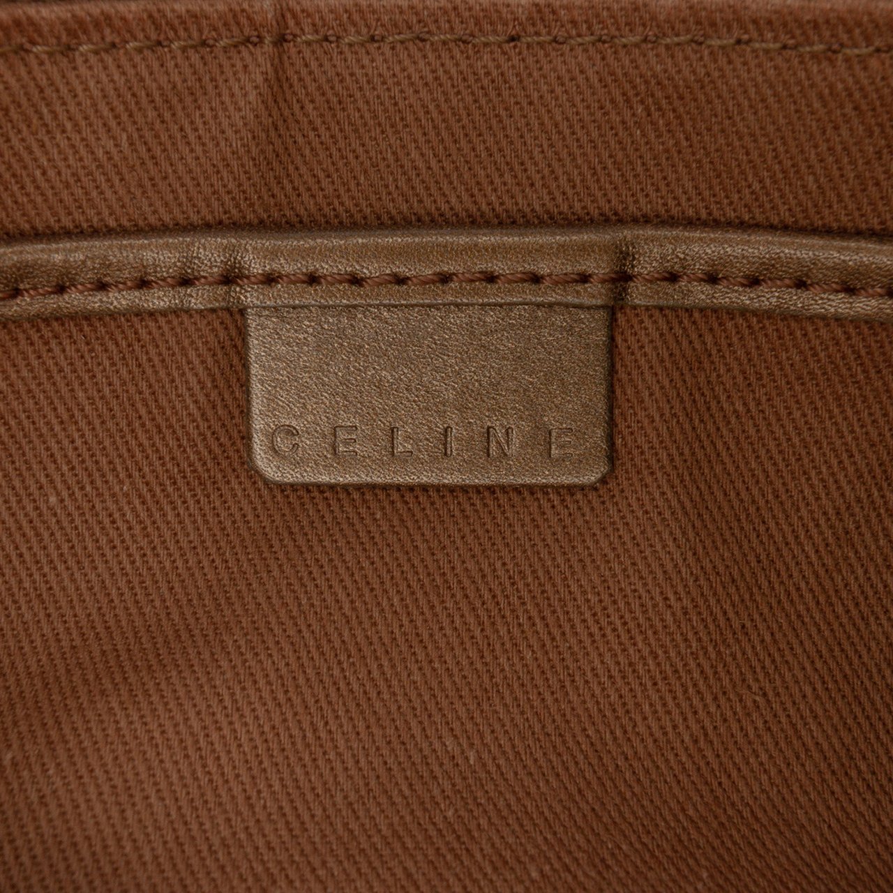 Celine C Macadam Canvas Shoulder Bag Bruin