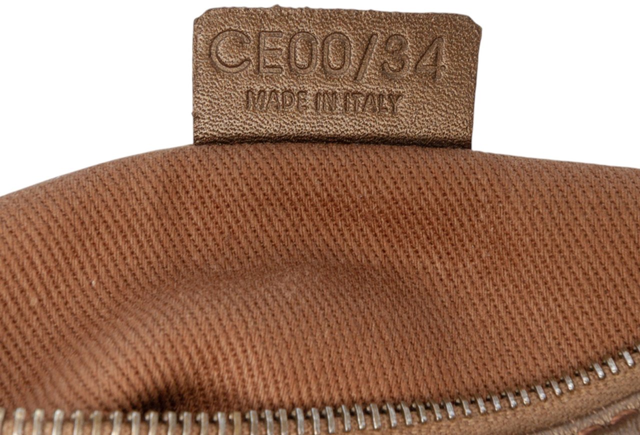 Celine C Macadam Canvas Shoulder Bag Bruin