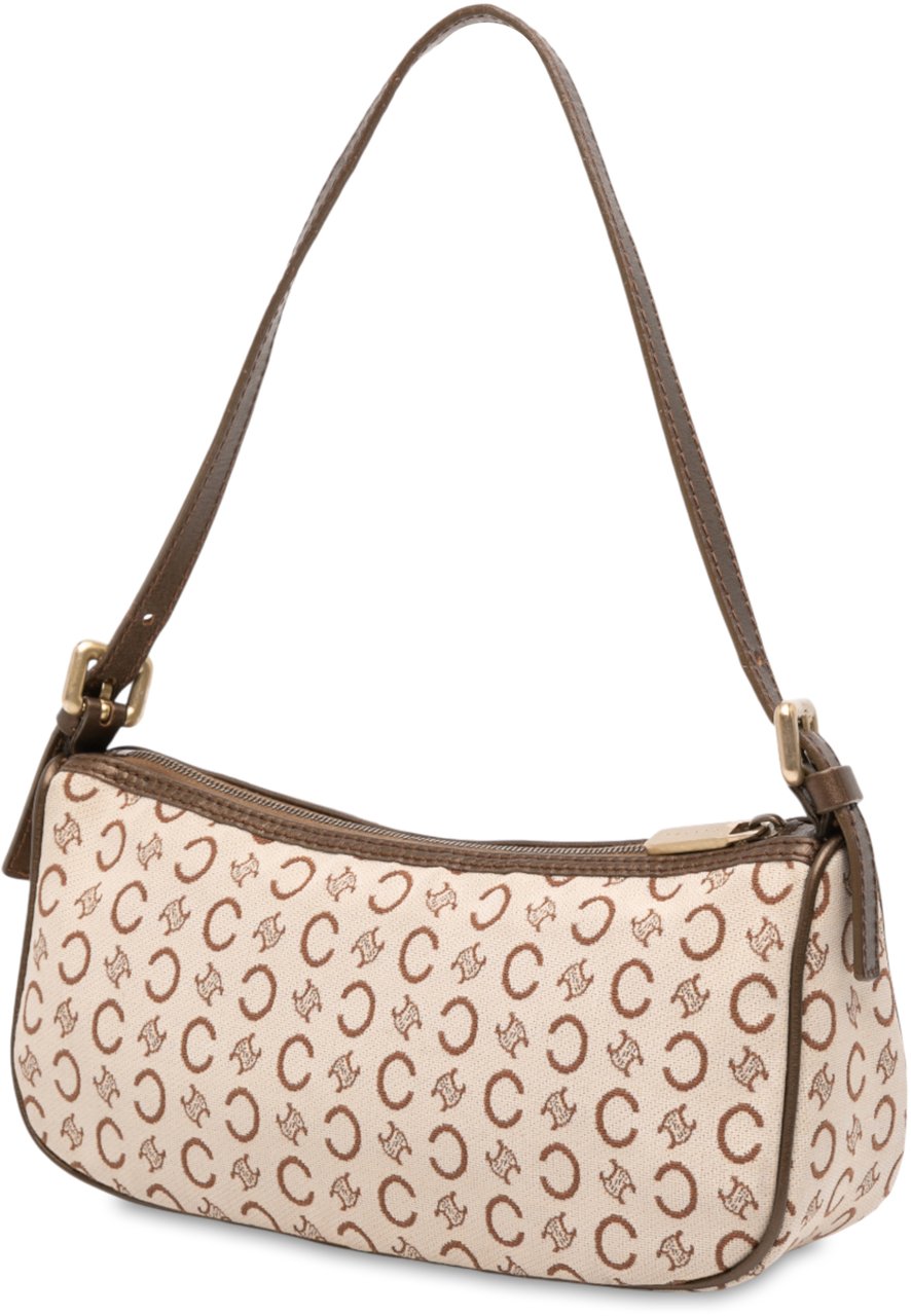 Celine C Macadam Canvas Shoulder Bag Bruin