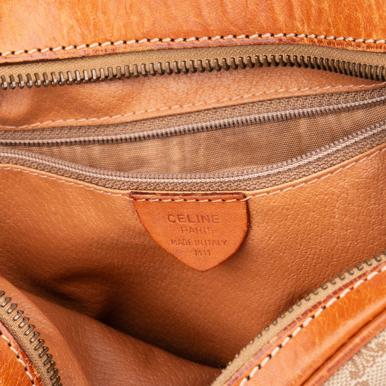 Celine Celine Maccadam Monogram Crossbody Bag Bruin