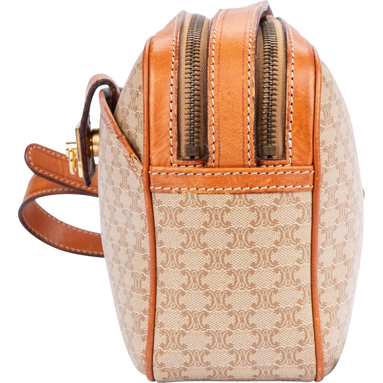 Celine Celine Maccadam Monogram Crossbody Bag Bruin