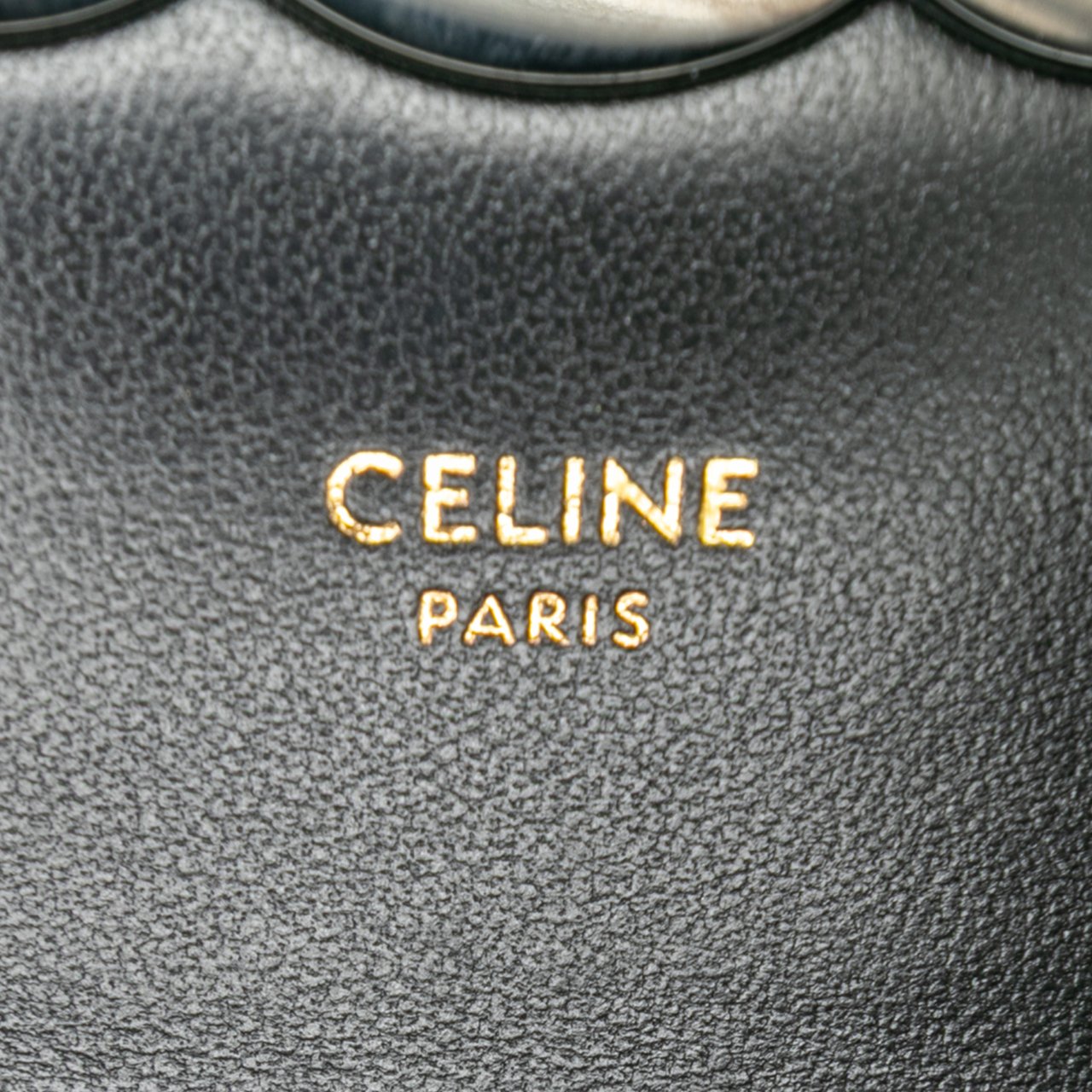 Celine Mini Patent Claude Chain Handbag Zwart