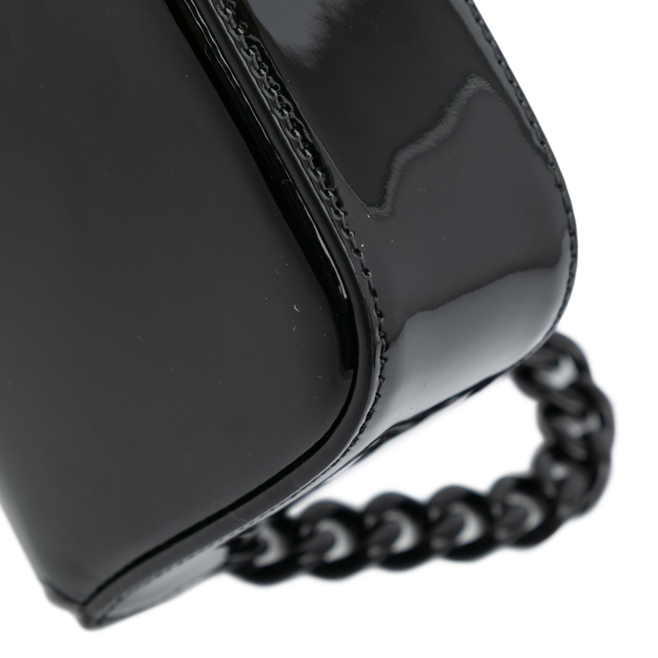 Celine Mini Patent Claude Chain Handbag Zwart