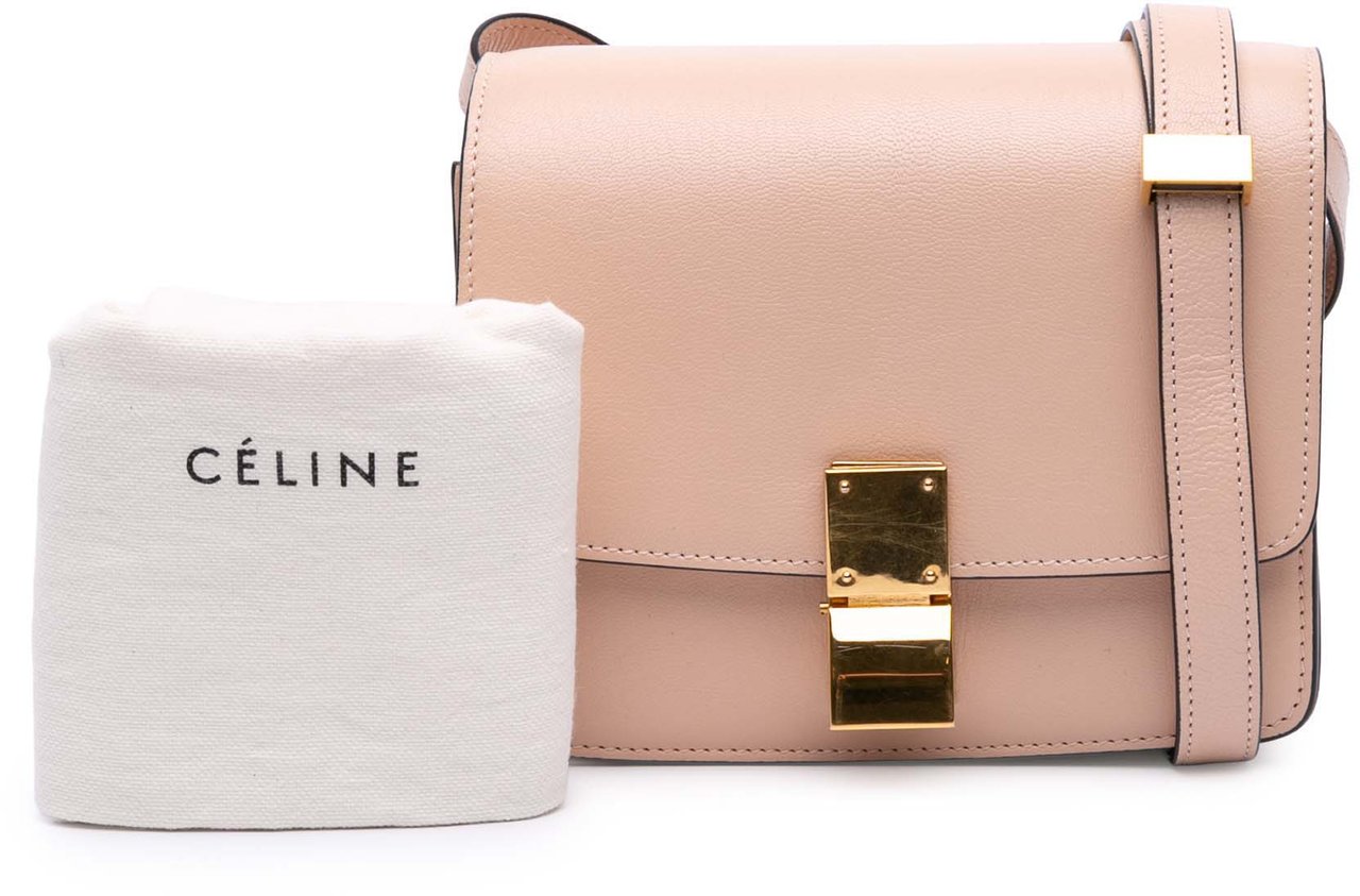 Celine Small Liege Calfskin Classic Box Roze