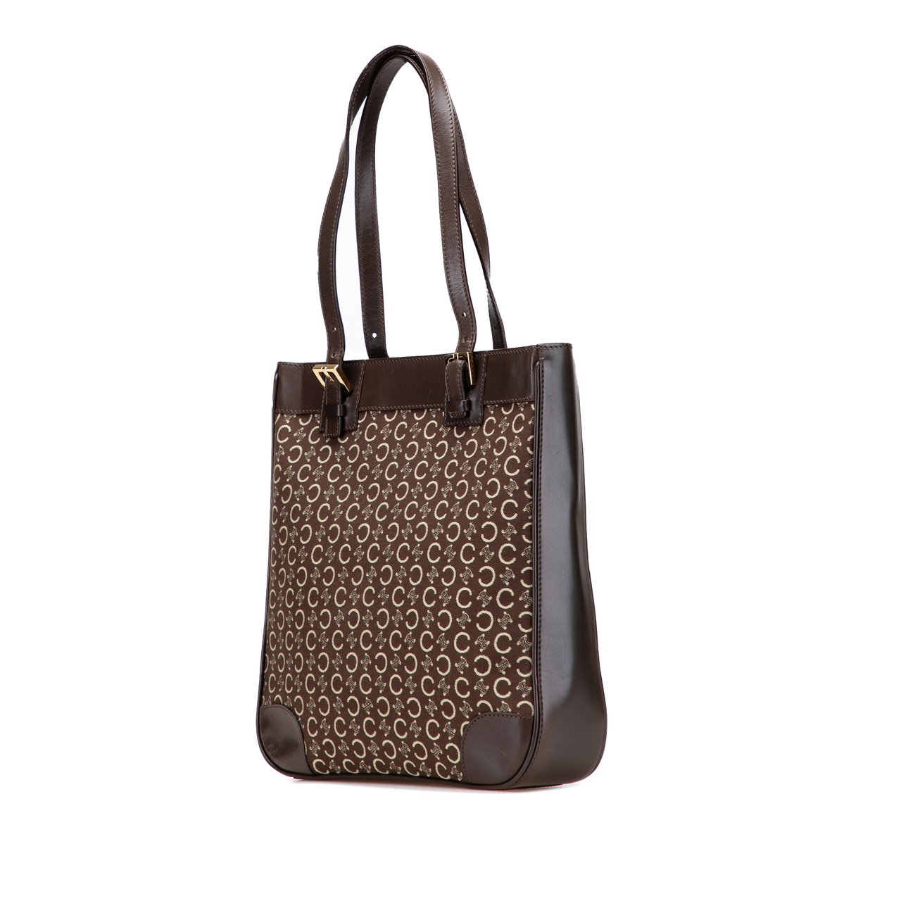 Celine C Macadam Canvas Tote Bruin