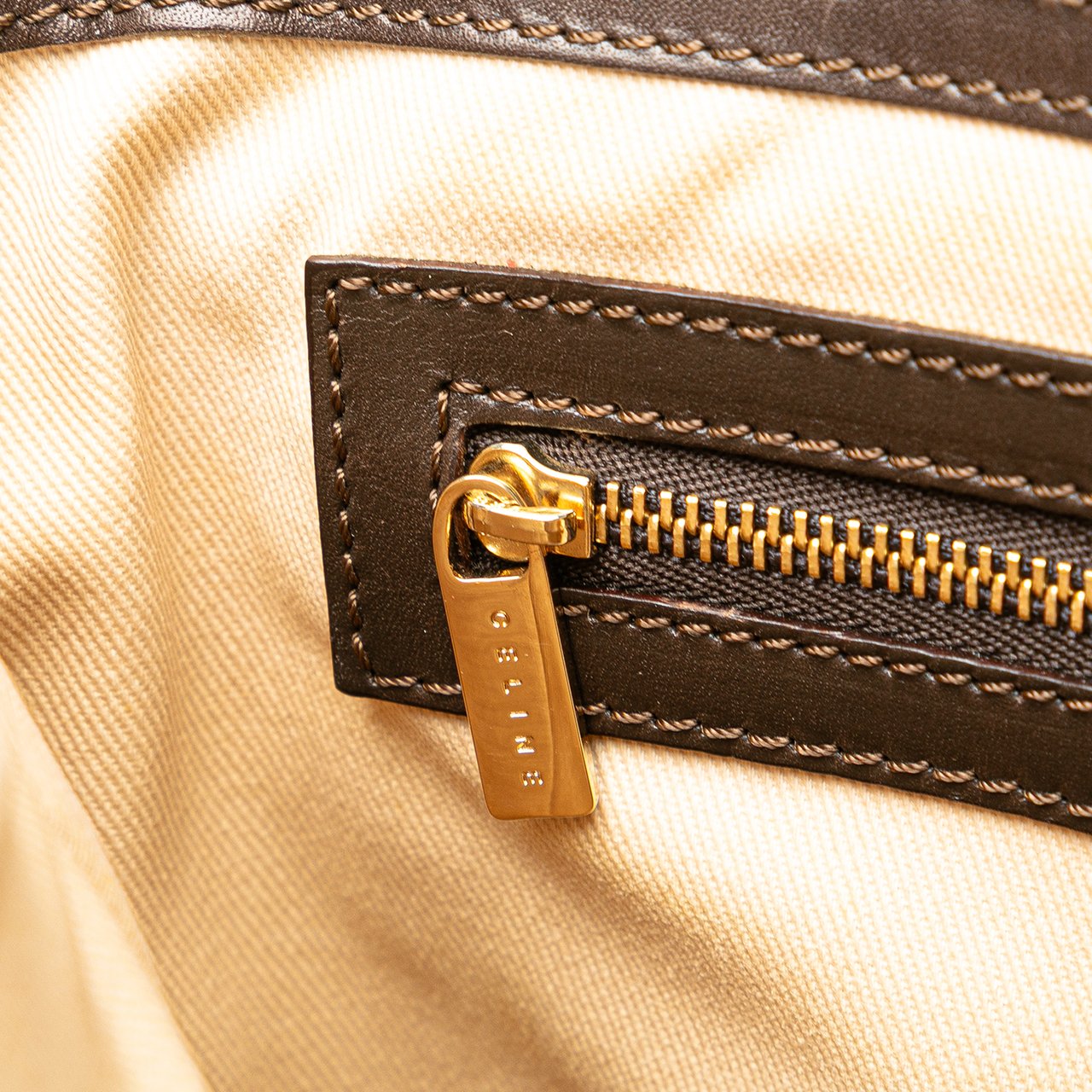 Celine C Macadam Canvas Tote Bruin