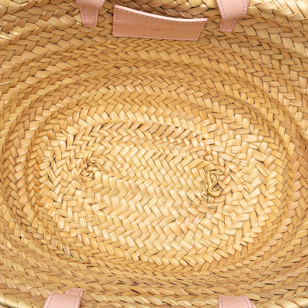 Celine Teen Raffia Cuir Triomphe Classic Panier Tote Bruin