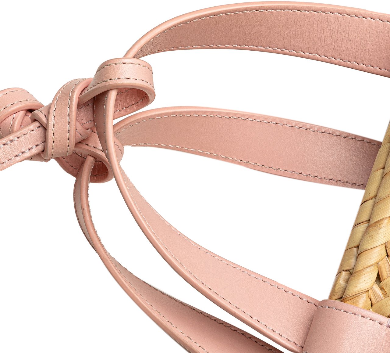 Celine Teen Raffia Cuir Triomphe Classic Panier Tote Bruin