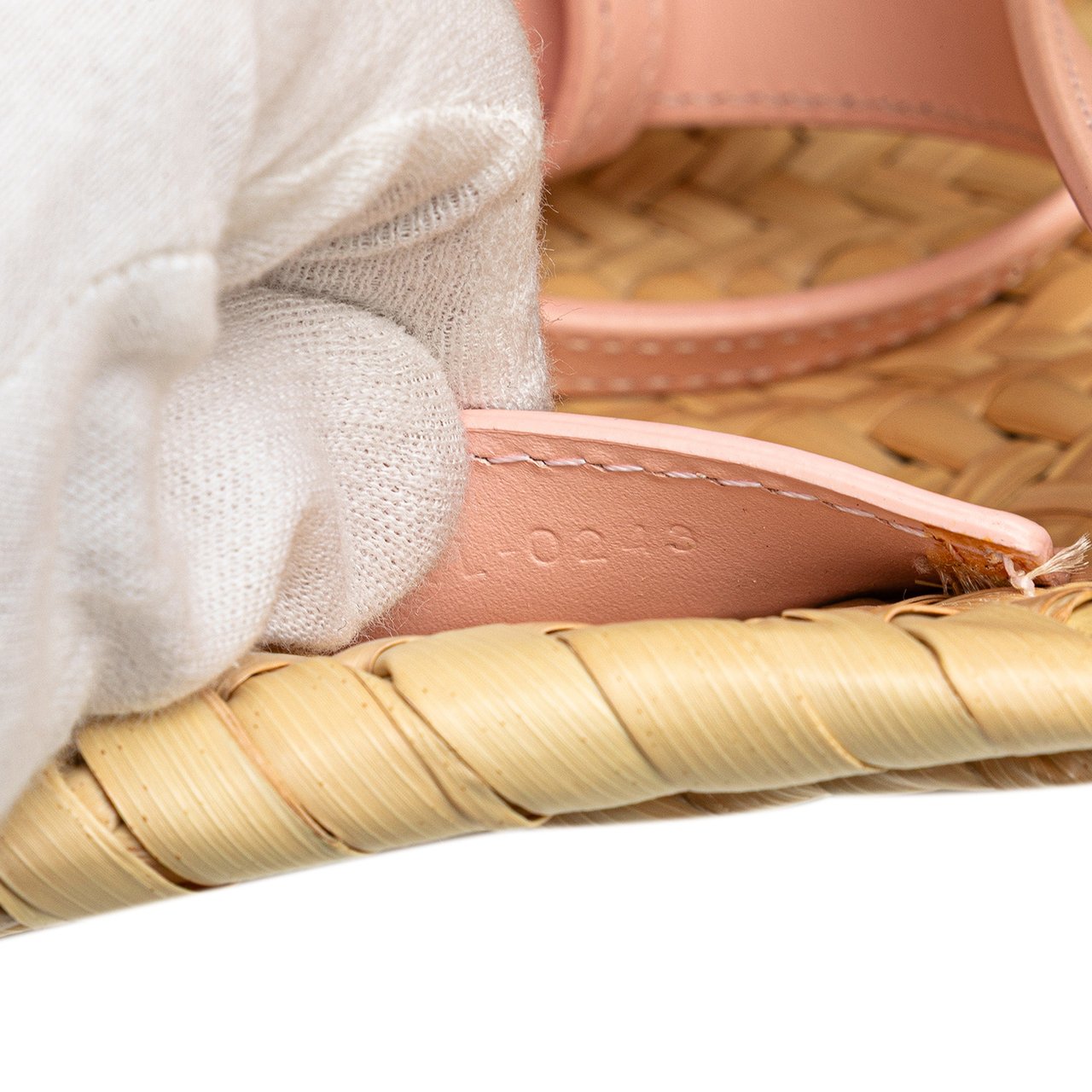 Celine Teen Raffia Cuir Triomphe Classic Panier Tote Bruin