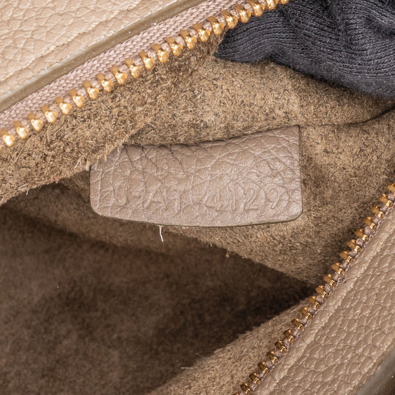 Celine Céline Taupe Leather Phantom Handbag Bruin