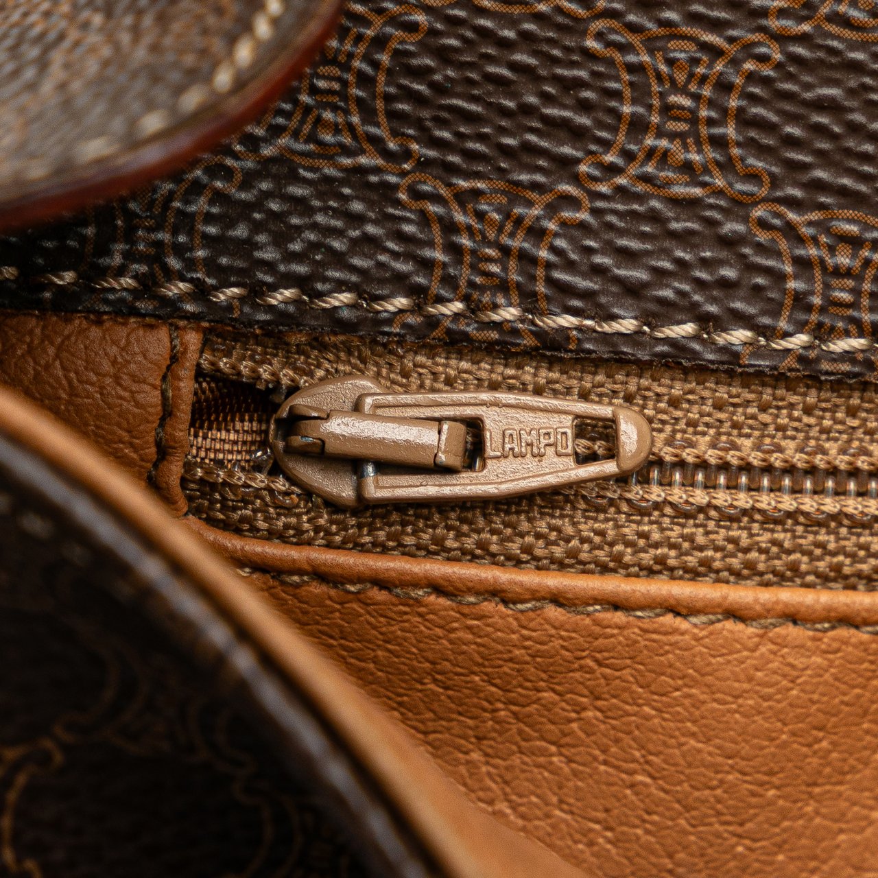Celine Macadam Coated Canvas Crossbody Bruin