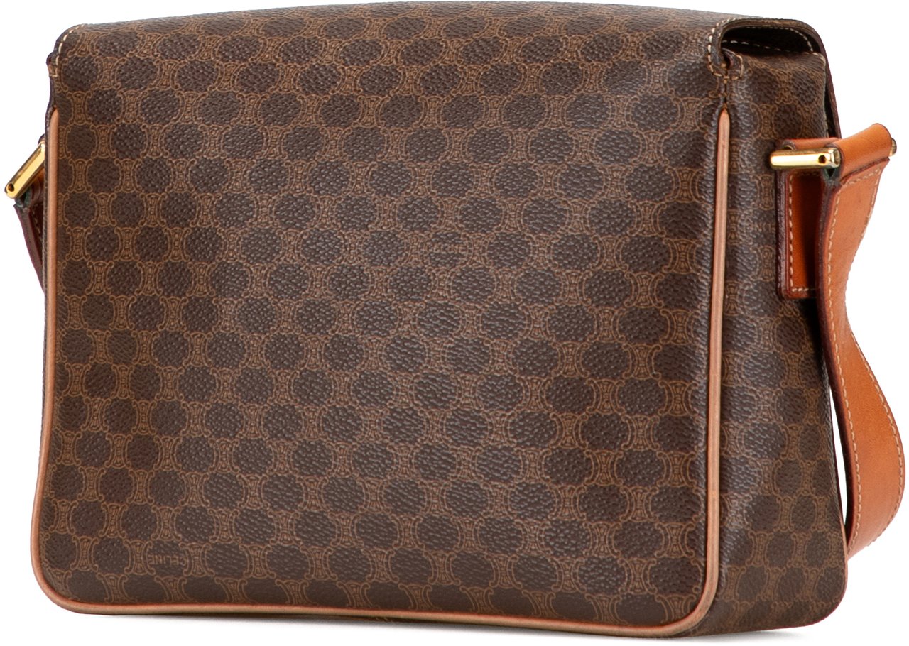 Celine Macadam Coated Canvas Crossbody Bruin