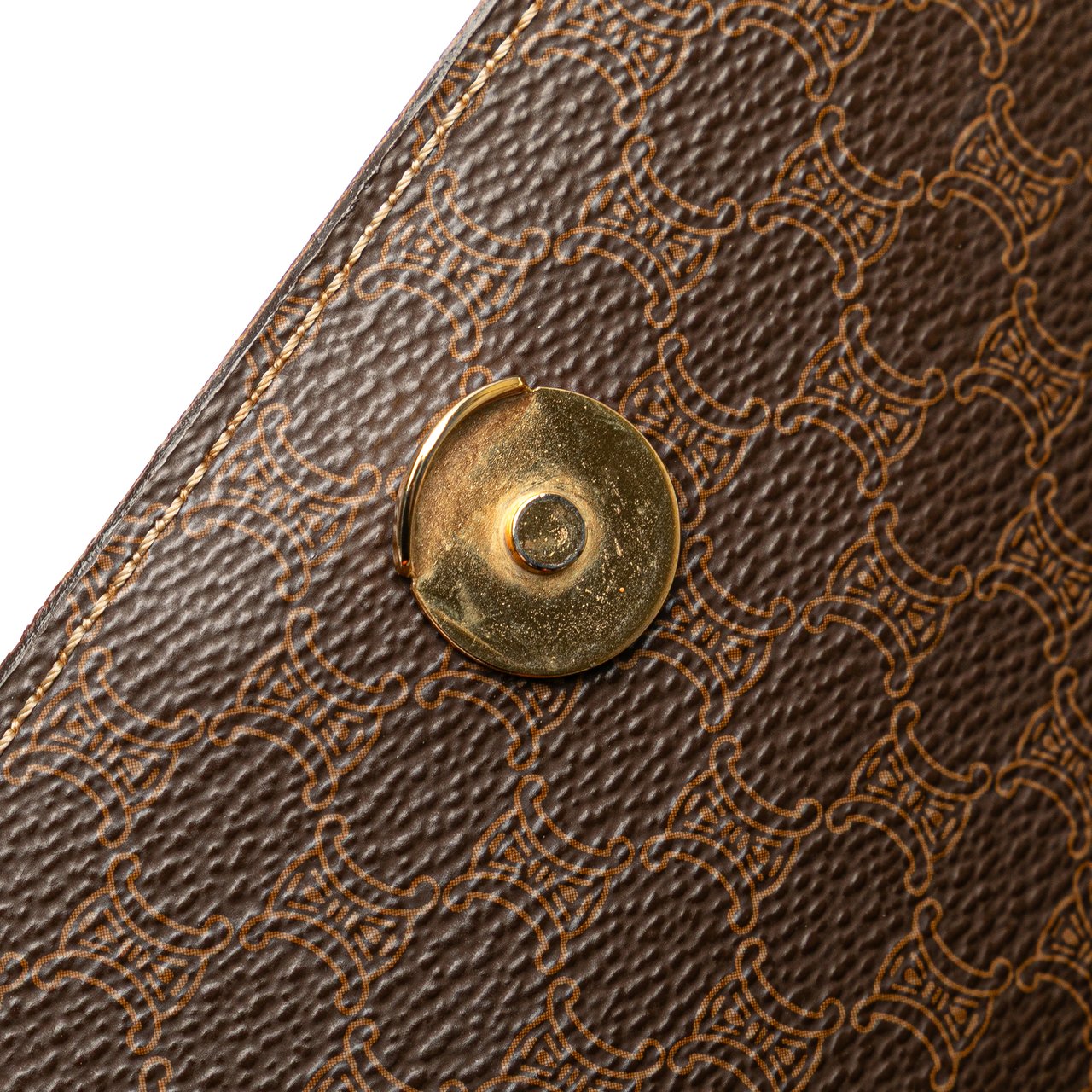 Celine Macadam Coated Canvas Crossbody Bruin