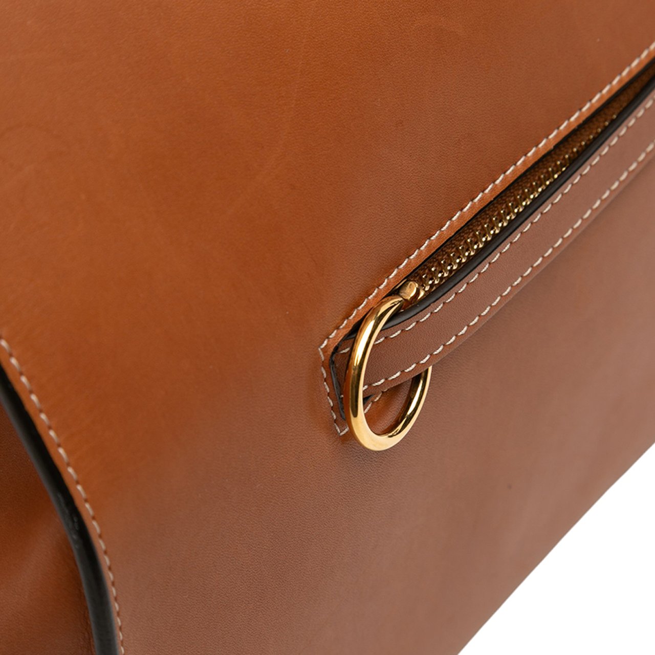 Celine Small Smooth Calfskin Ring Handbag Bruin