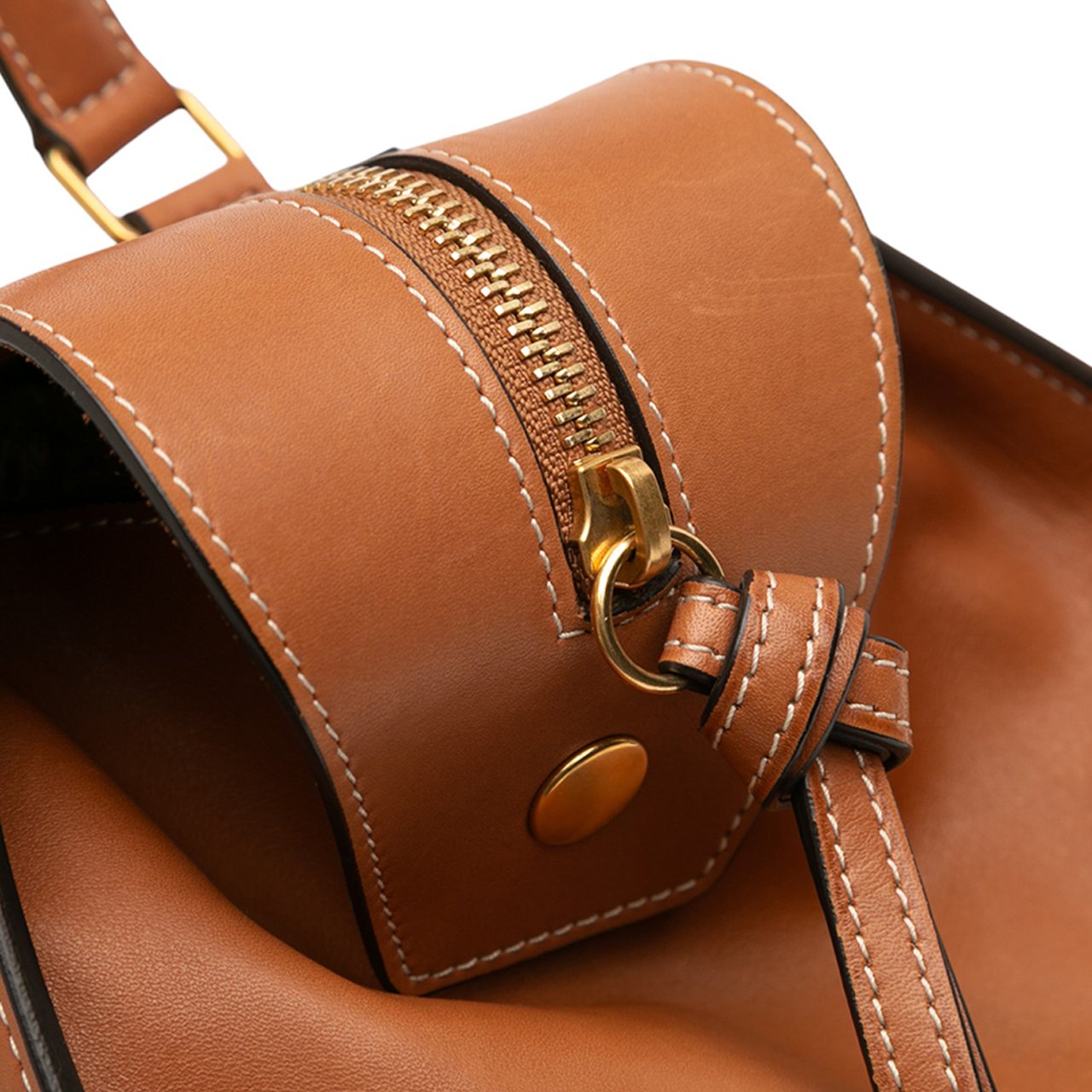 Celine Small Smooth Calfskin Ring Handbag Bruin