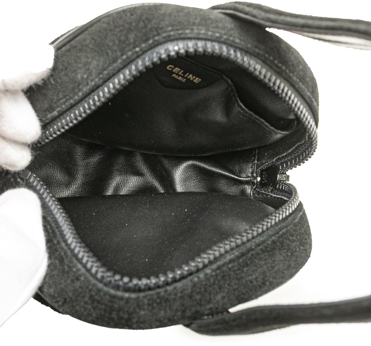 Celine Round Suede Tassel Handbag Zwart