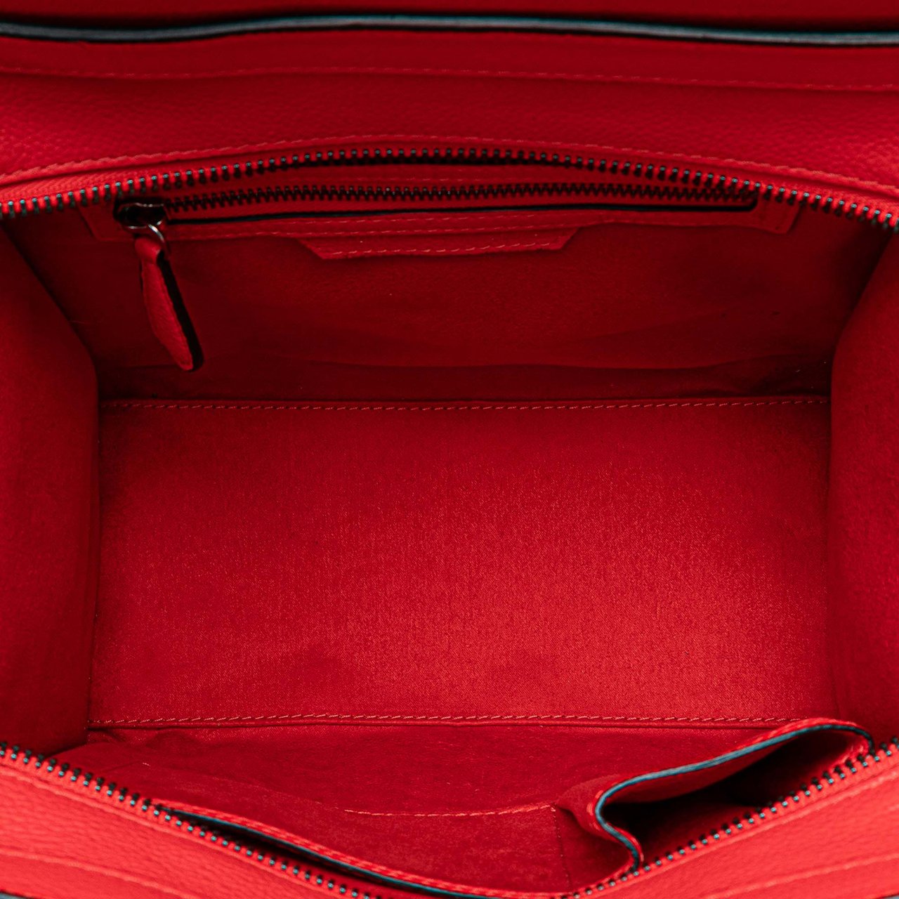 Celine Micro Calfskin Luggage Tote Rood