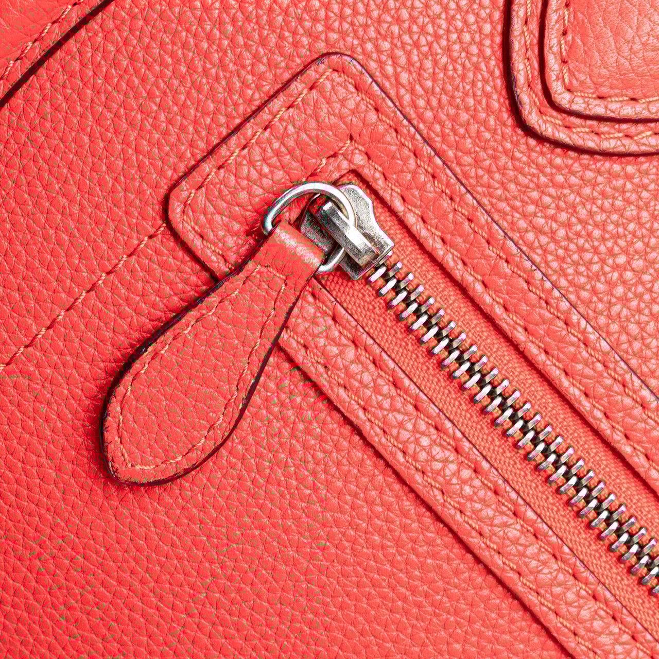 Celine Micro Calfskin Luggage Tote Rood